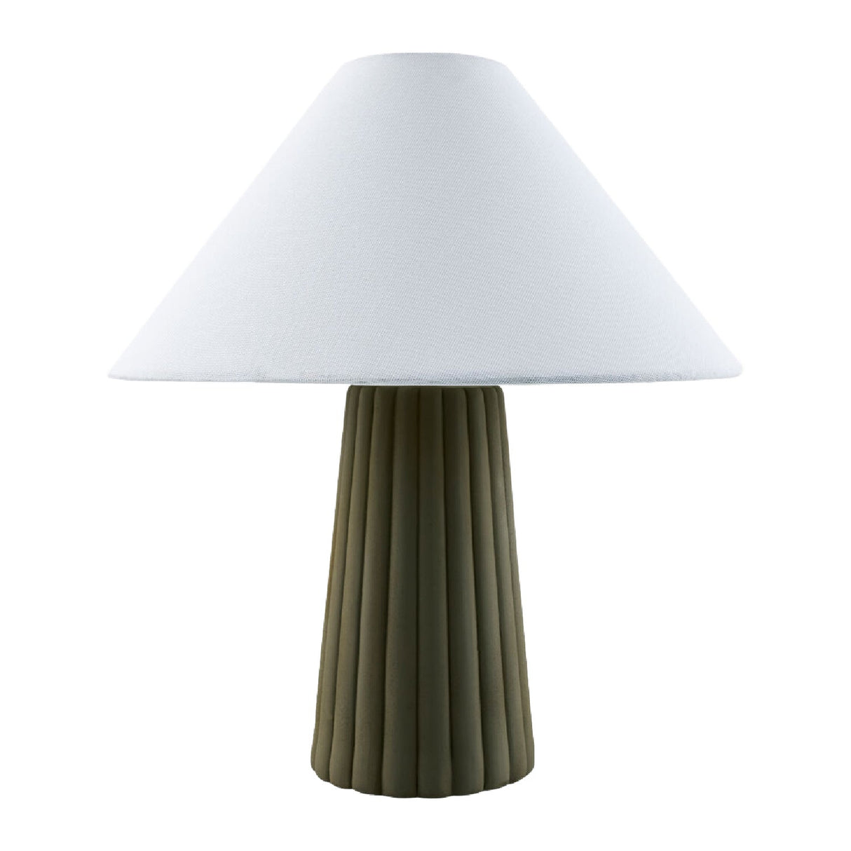 Modern European furniture - Fluted Ceramic Linen Table Lamp - www.oroa.com