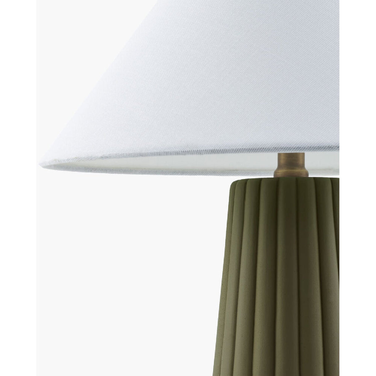 Modern European furniture - Fluted Ceramic Linen Table Lamp - www.oroa.com