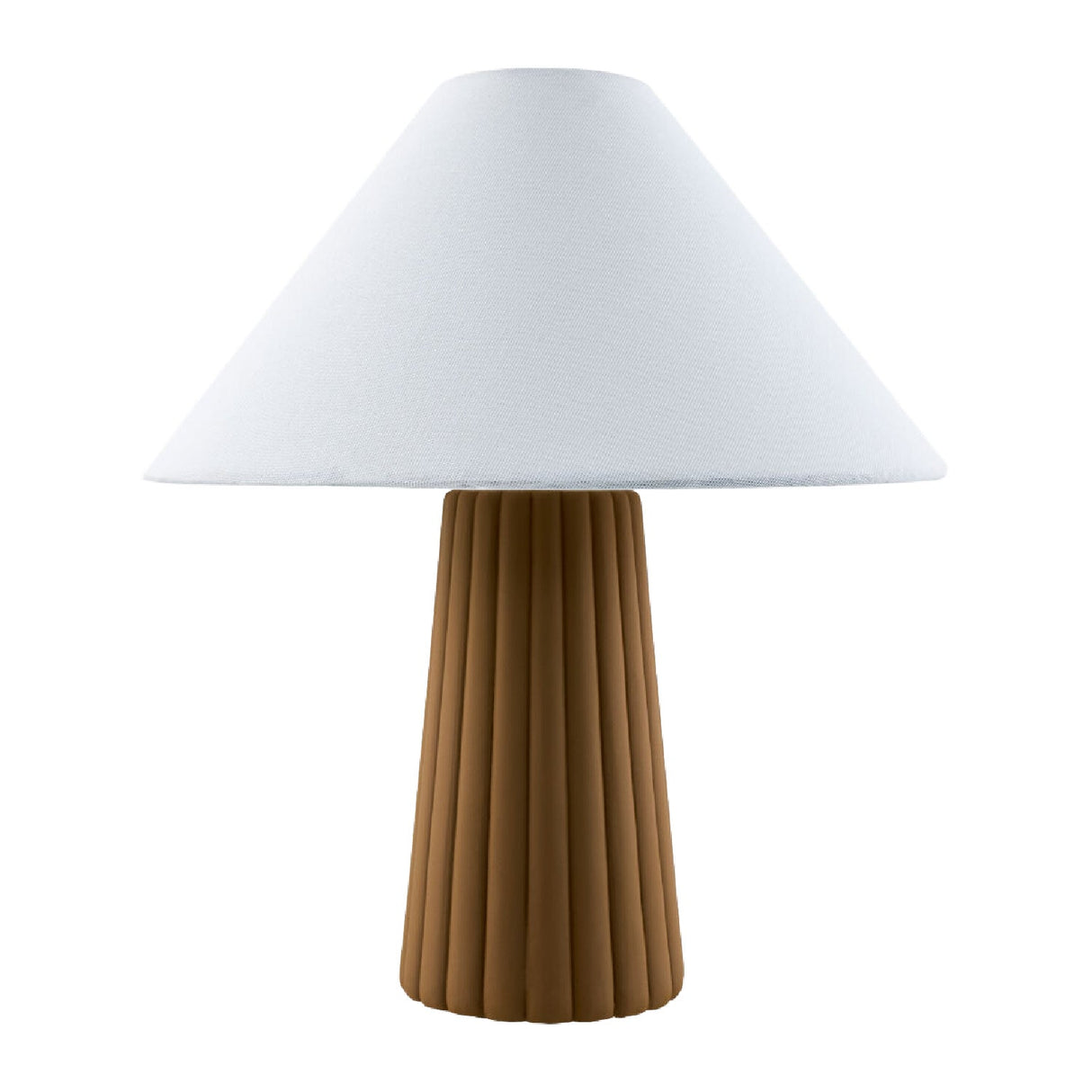 Modern European furniture - Fluted Ceramic Linen Table Lamp - www.oroa.com