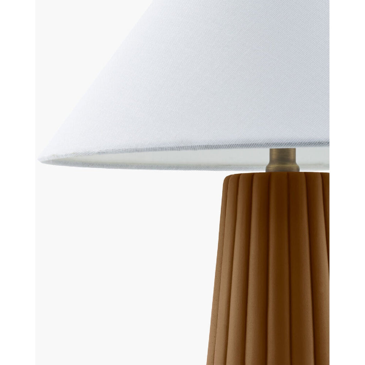 Modern European furniture - Fluted Ceramic Linen Table Lamp - www.oroa.com