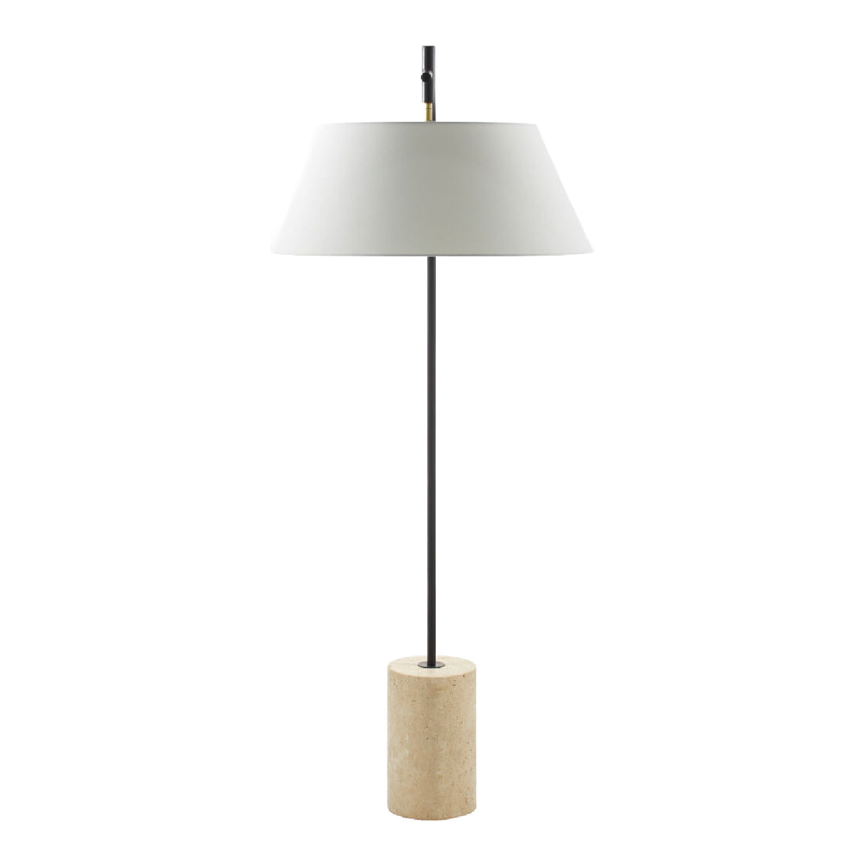 White Linen Tilted Floor Lamp | Oroa.com