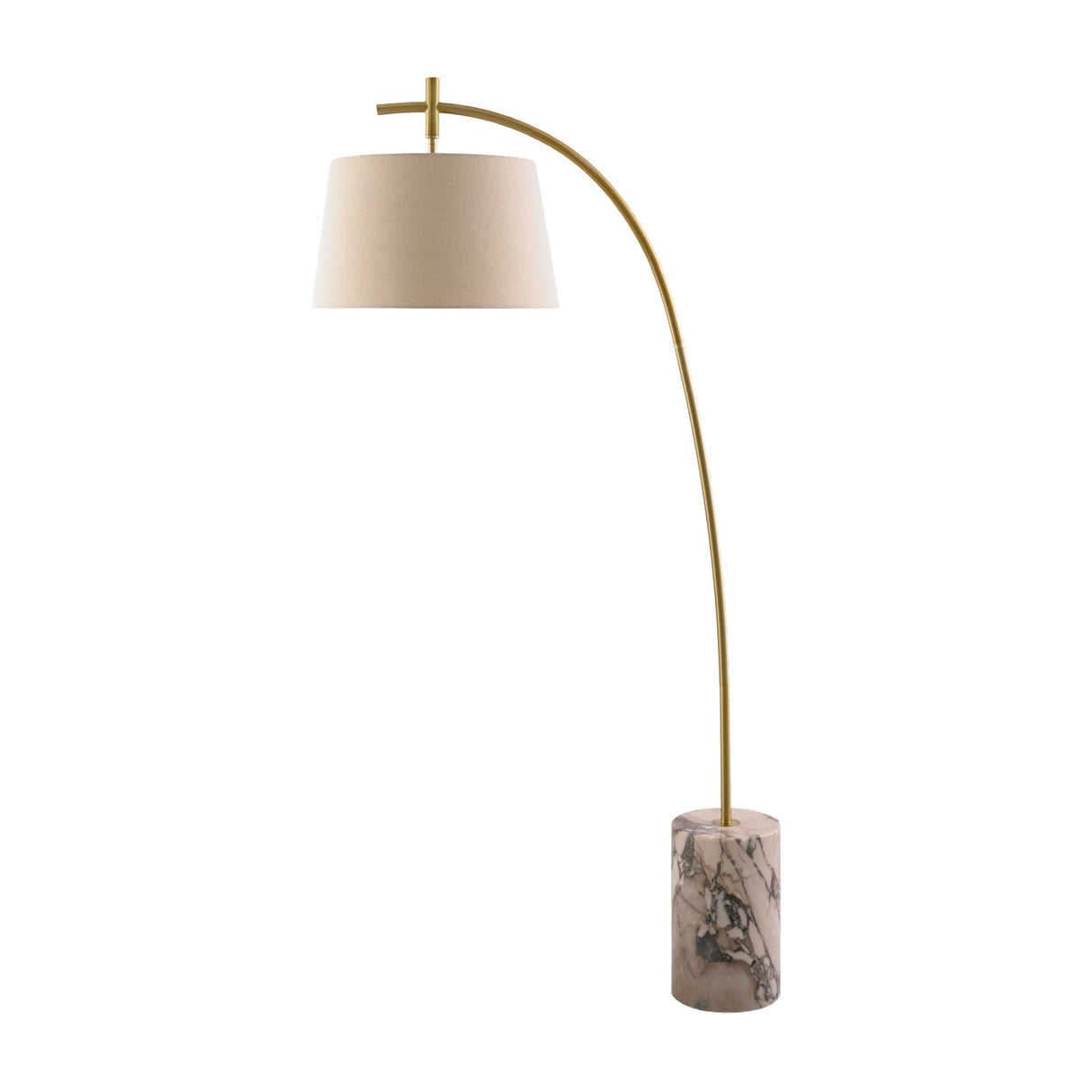 Modern European furniture - Linen Shade Sloped Floor Lamp - www.oroa.com