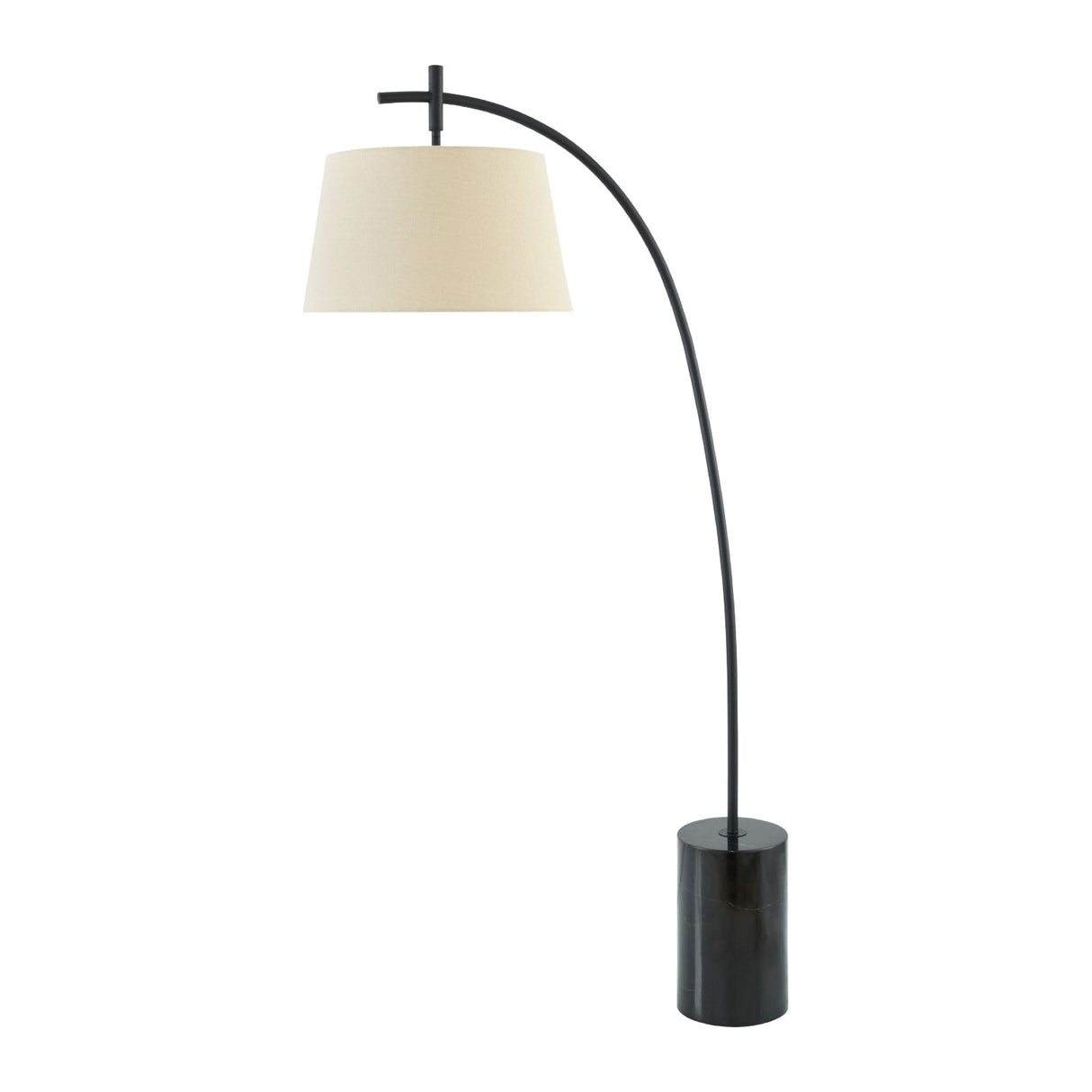 Modern European furniture - Linen Shade Sloped Floor Lamp - www.oroa.com