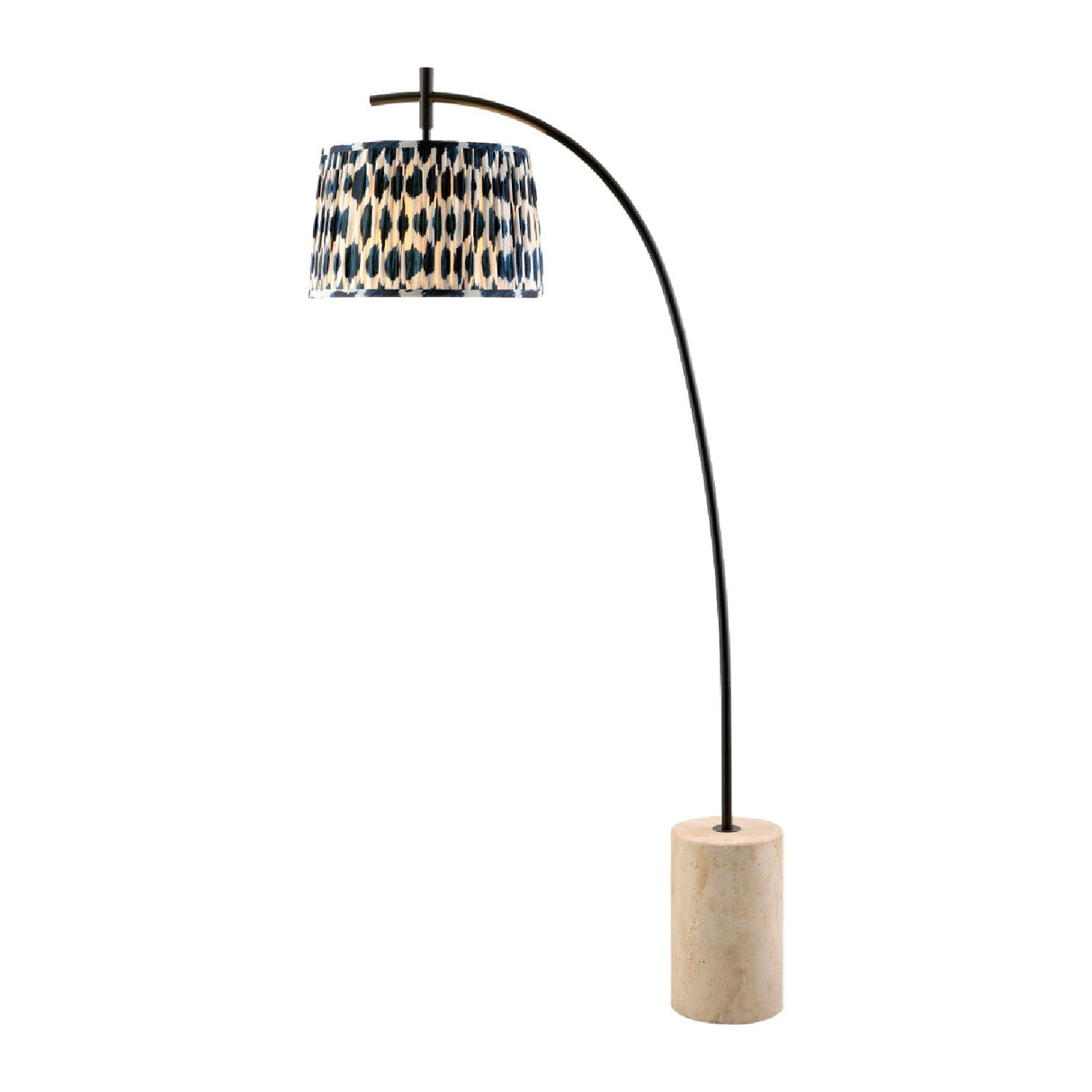 Modern European furniture - Patterned Blue Linen Floor Lamp - www.oroa.com