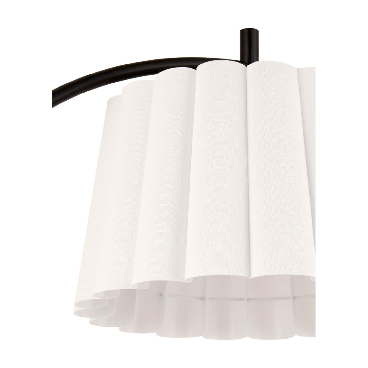 White Linen Scalloped Floor Lamp | Oroa.com