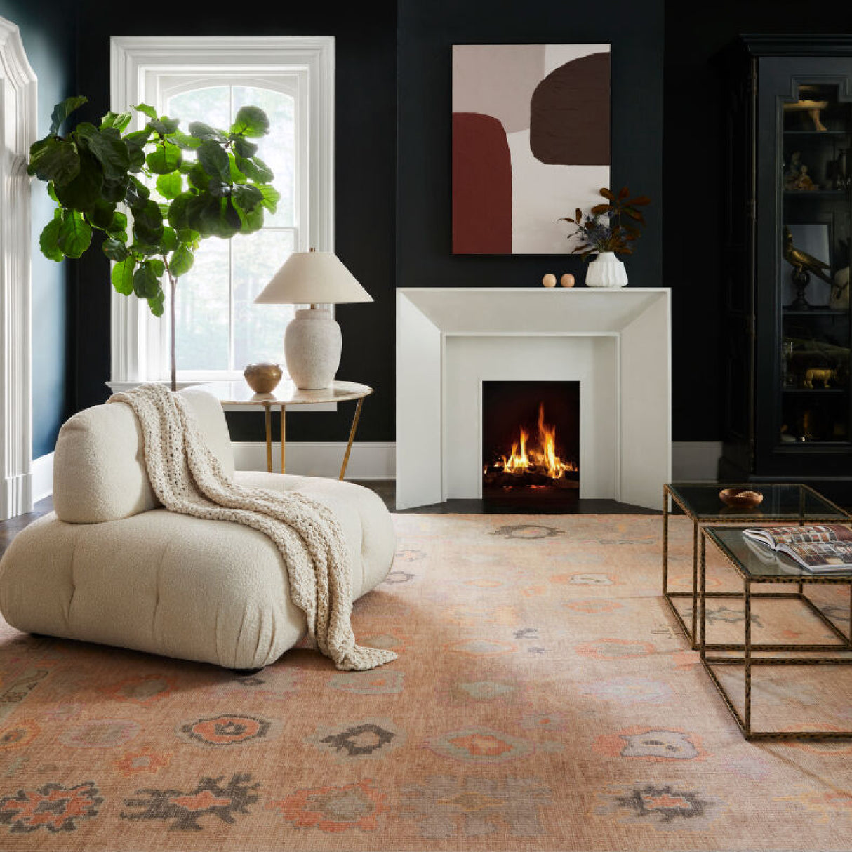 Beige Empire Shade Table Lamp | Oroa.com