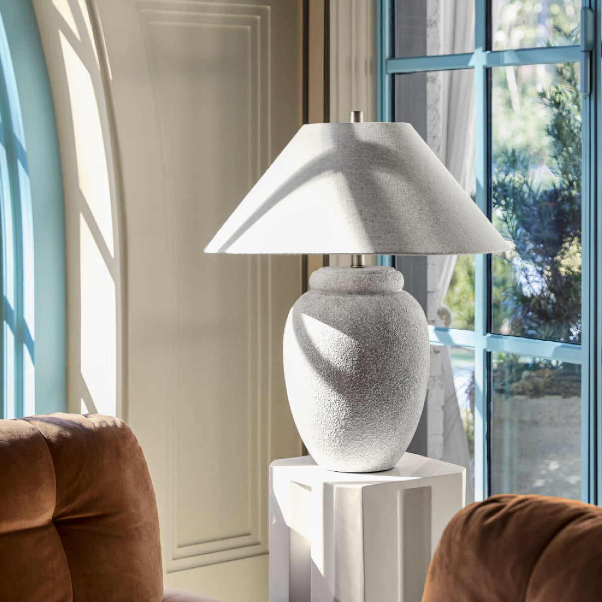 Modern European furniture - Beige Empire Shade Table Lamp - www.oroa.com