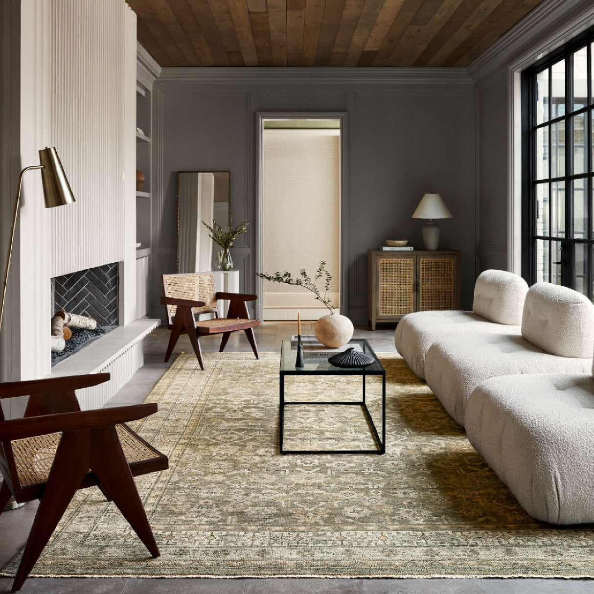 Beige Empire Shade Table Lamp | Oroa.com