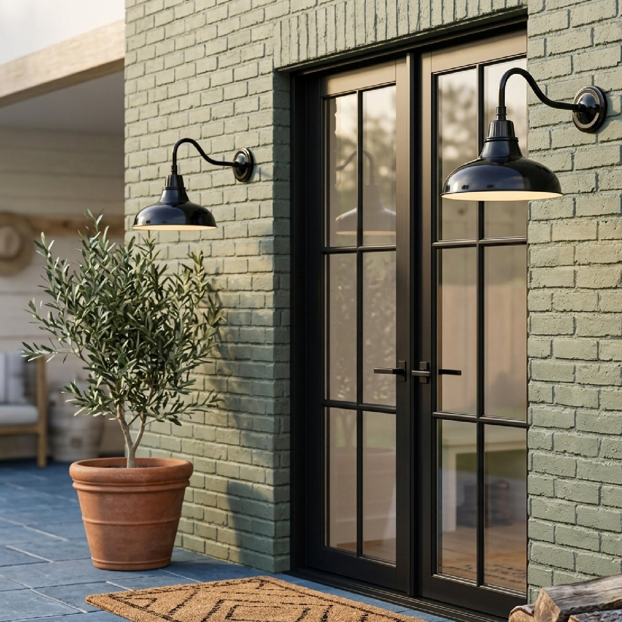 Modern European furniture - Metal Shade Outdoor Wall Lamps (2) - www.oroa.com | Oroa.com