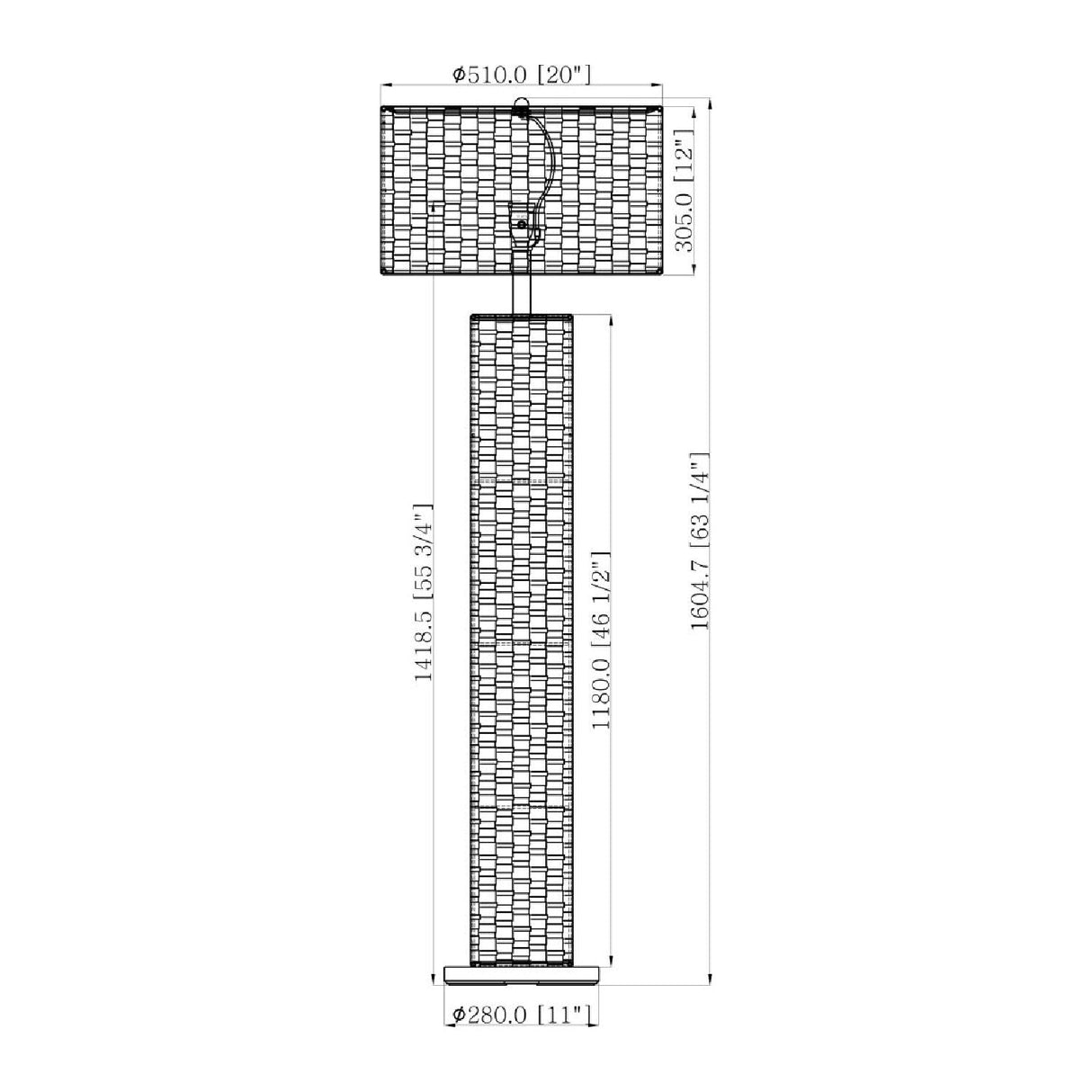 Modern European furniture - Woven Rattan Accent Floor Lamp - www.oroa.com