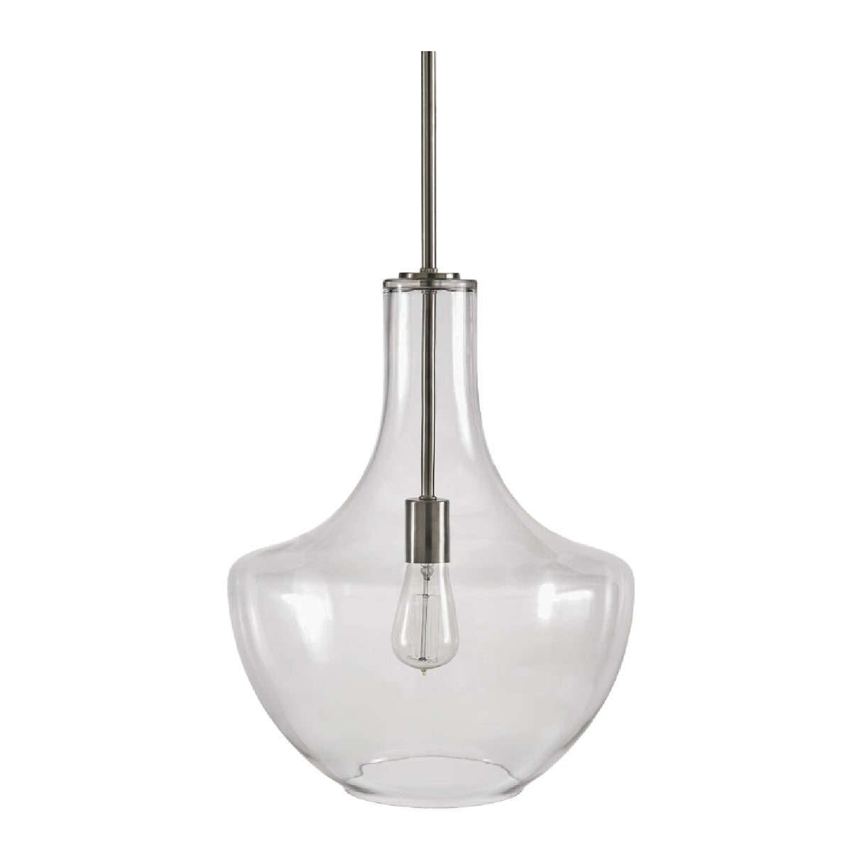 Clear Glass Silver Pendant Light | Oroa.com
