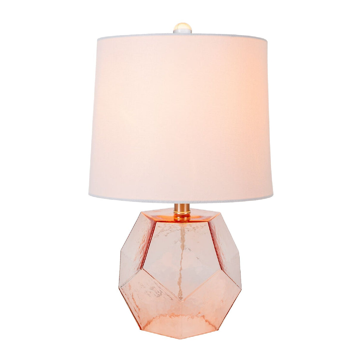 Modern European furniture - Clear Pink Glass Table Lamp - www.oroa.com