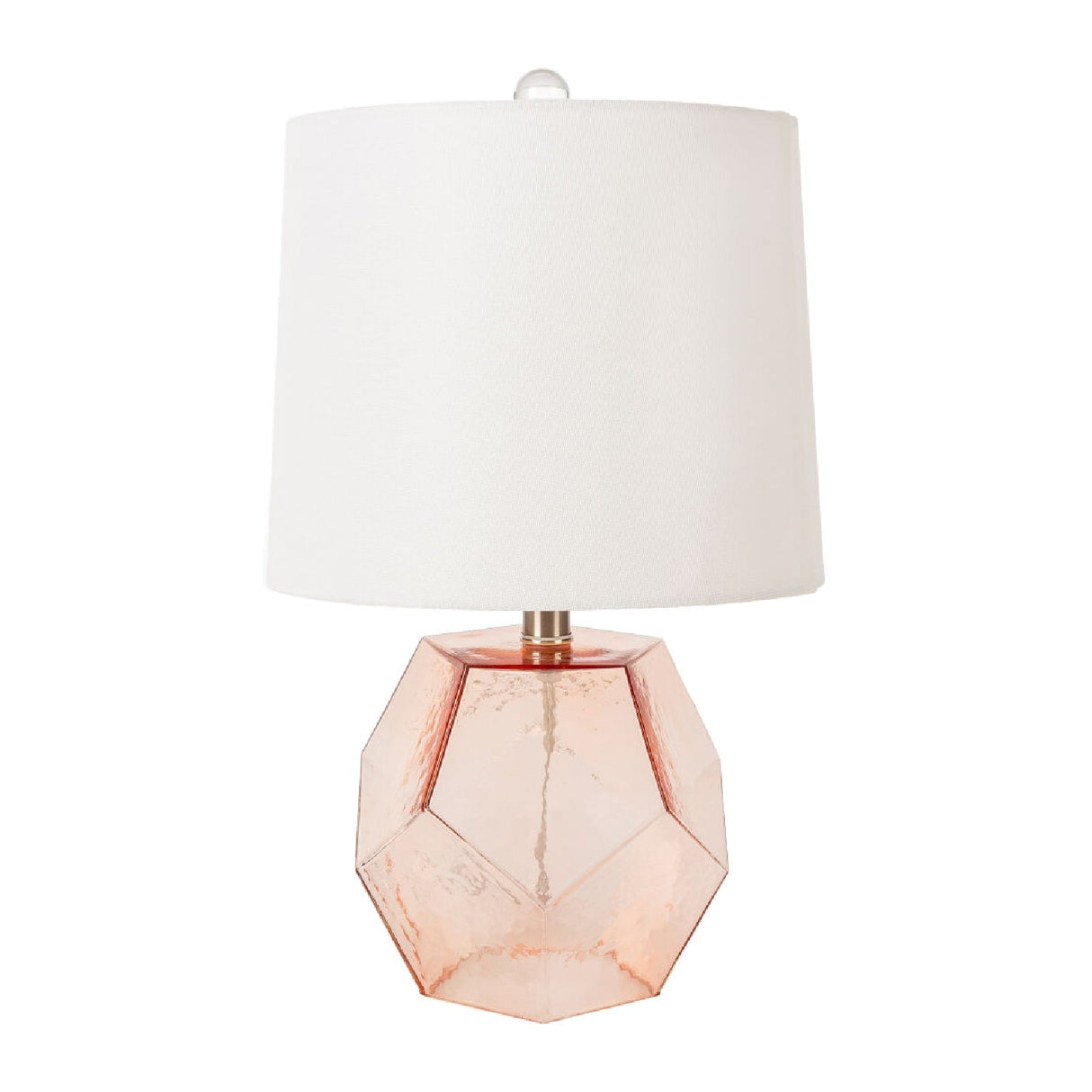 Modern European furniture - Clear Pink Glass Table Lamp - www.oroa.com