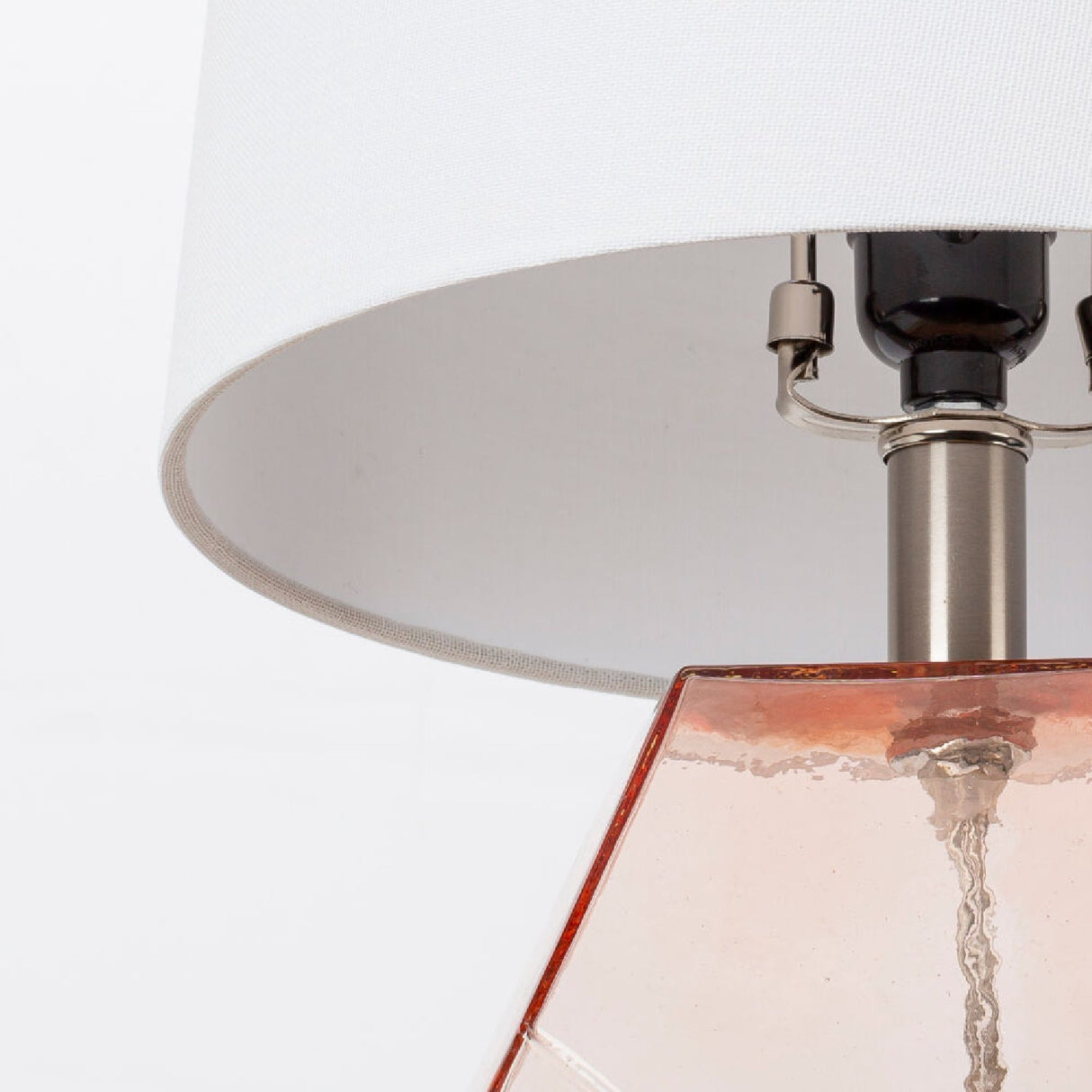 Modern European furniture - Clear Pink Glass Table Lamp - www.oroa.com