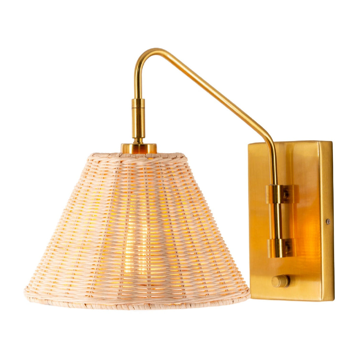 Modern European furniture - Natural Rattan Wall Lamp - www.oroa.com