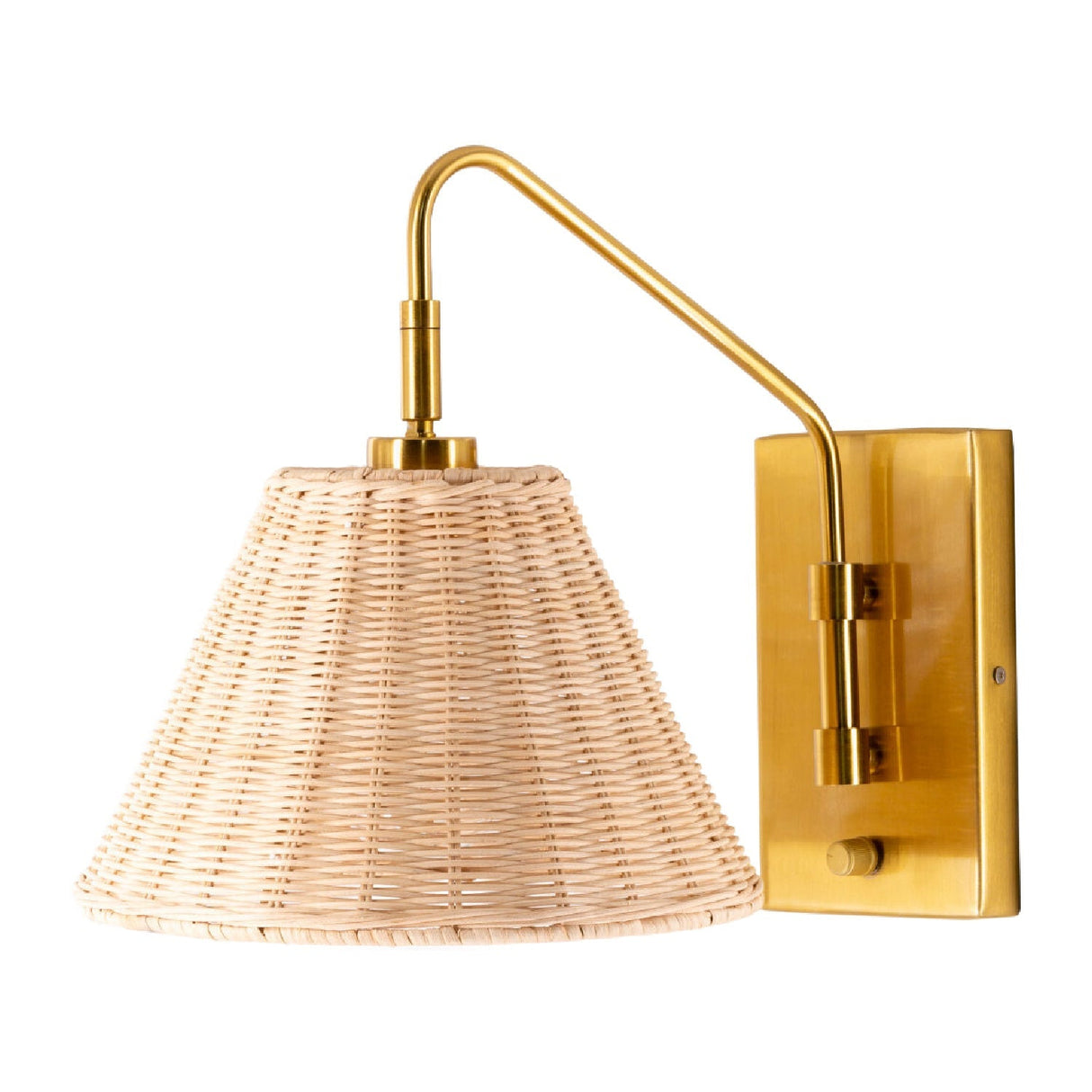 Modern European furniture - Natural Rattan Wall Lamp - www.oroa.com