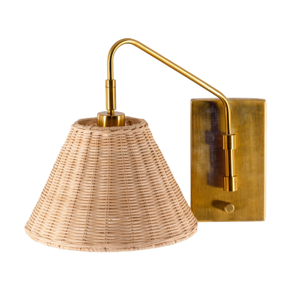 Modern European furniture - Natural Rattan Wall Lamp - www.oroa.com