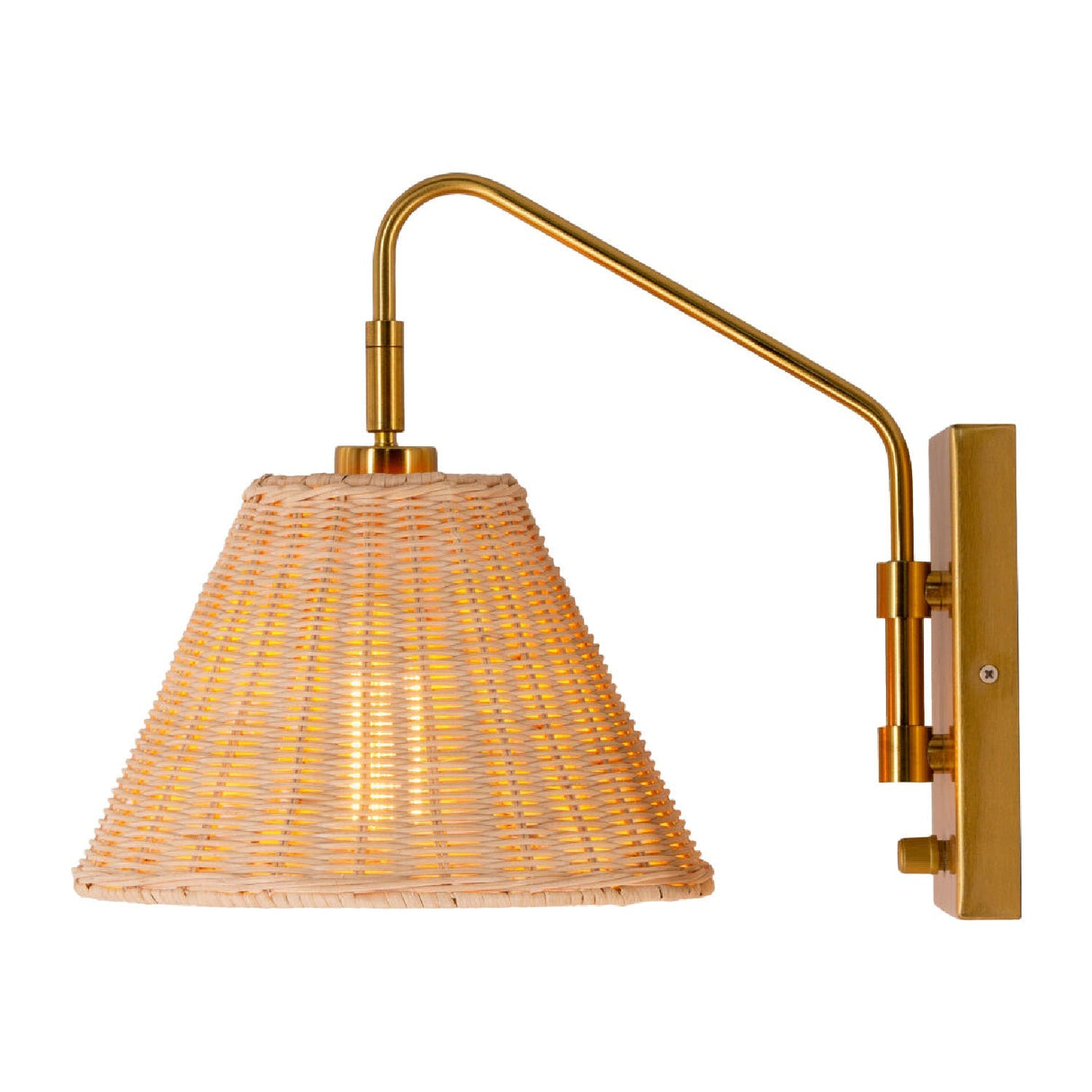 Modern European furniture - Natural Rattan Wall Lamp - www.oroa.com