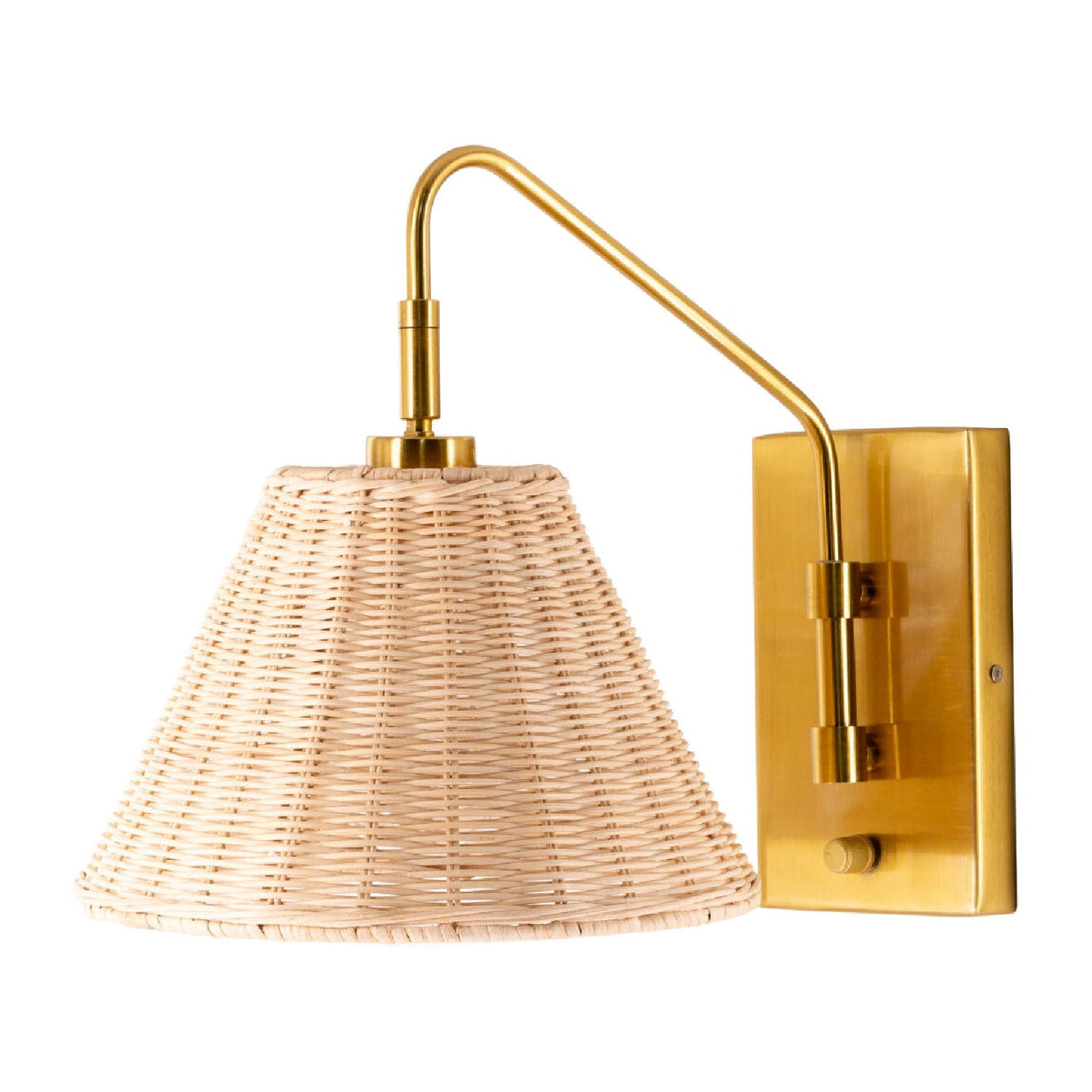Modern European furniture - Natural Rattan Wall Lamp - www.oroa.com