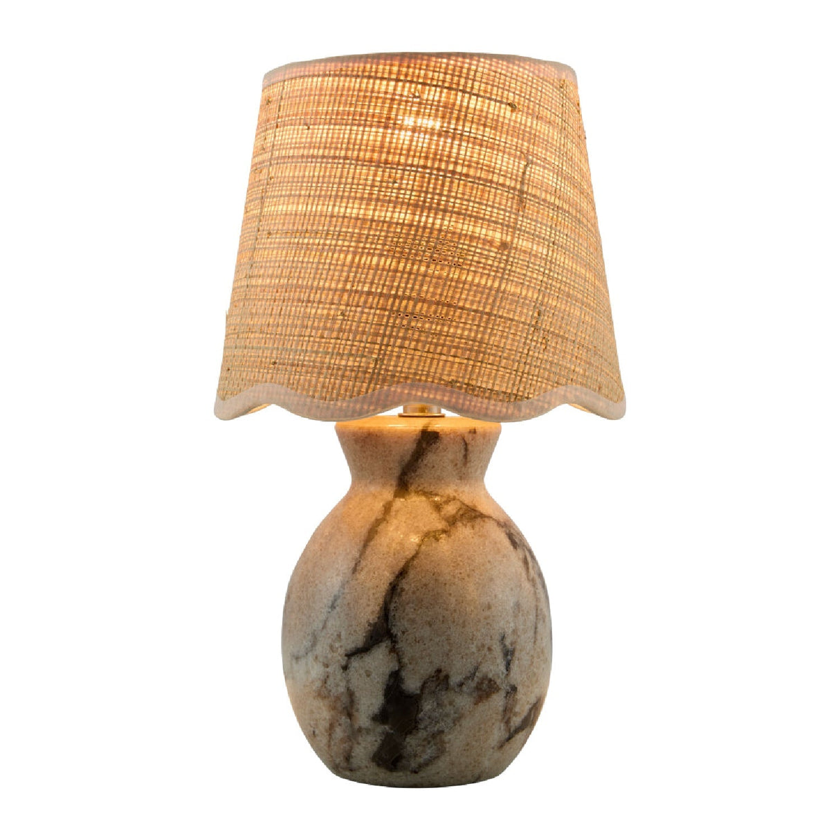 Modern European furniture - Natural Brown Marble Table Lamp - www.oroa.com