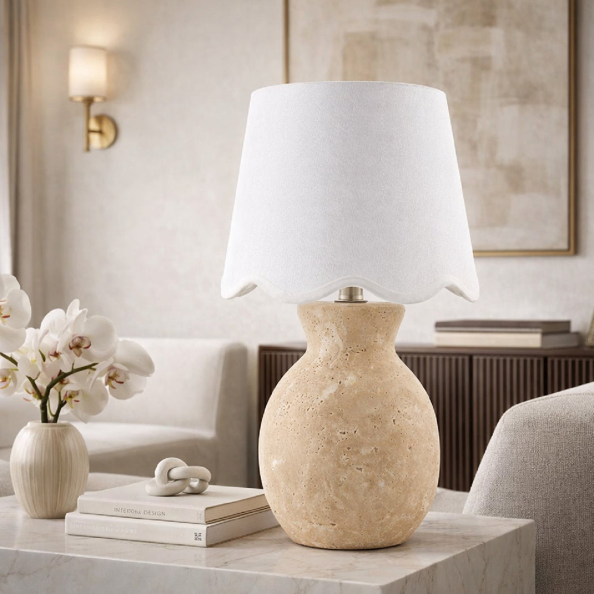 Modern European furniture - Natural Brown Accent Table Lamp - www.oroa.com