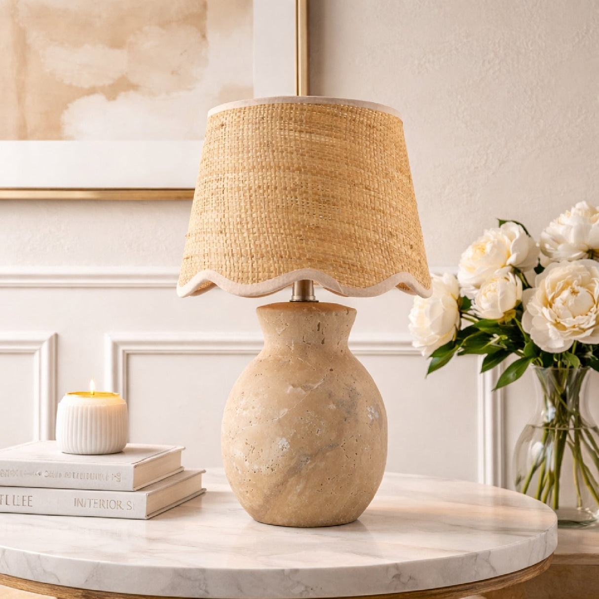 Modern European furniture - Natural Brown Accent Table Lamp - www.oroa.com