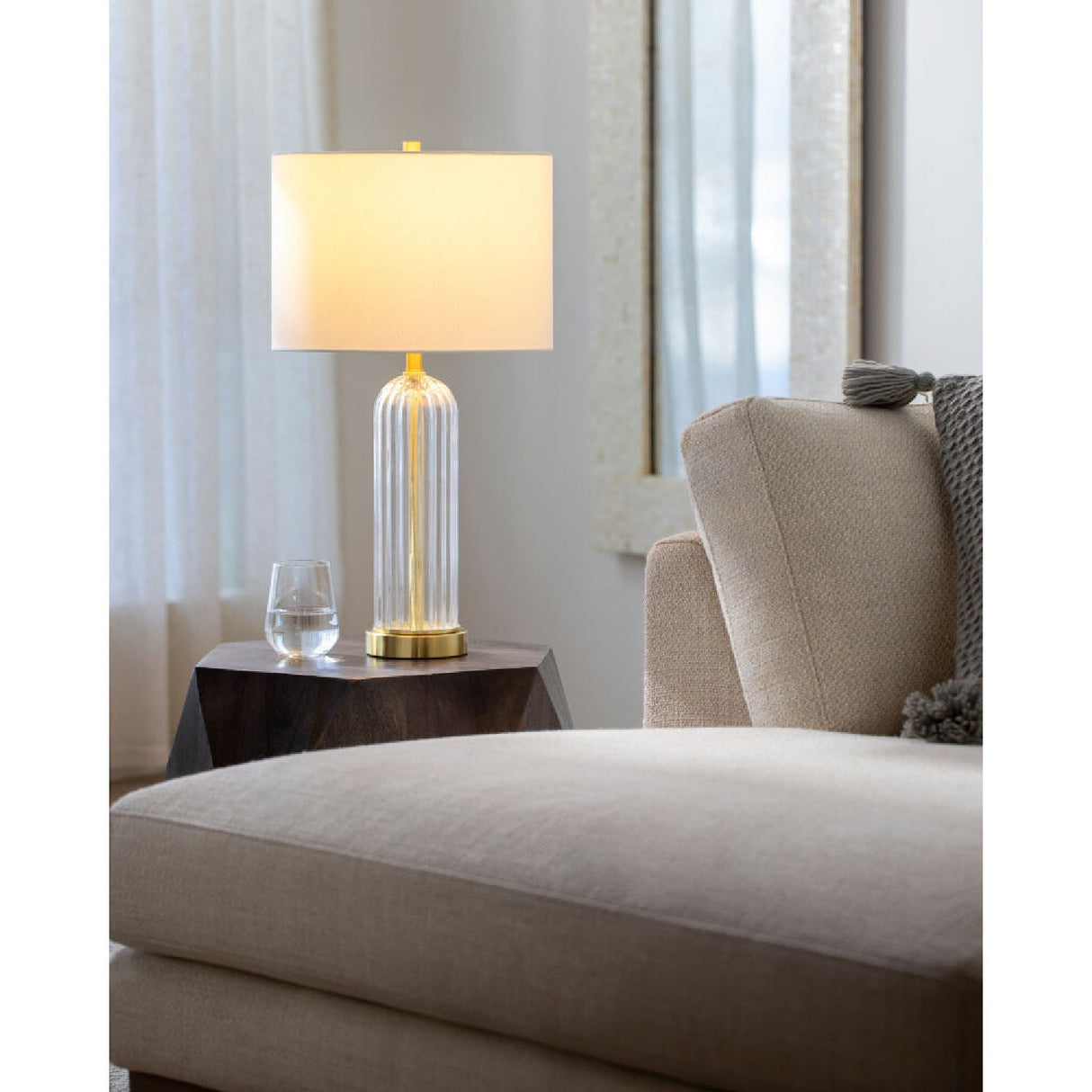 Modern European furniture - Glass Base Accent Table Lamp - www.oroa.com