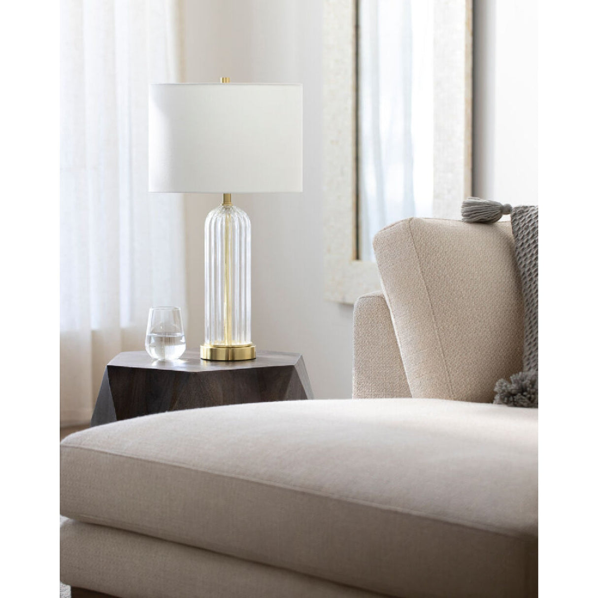 Modern European furniture - Glass Base Accent Table Lamp - www.oroa.com