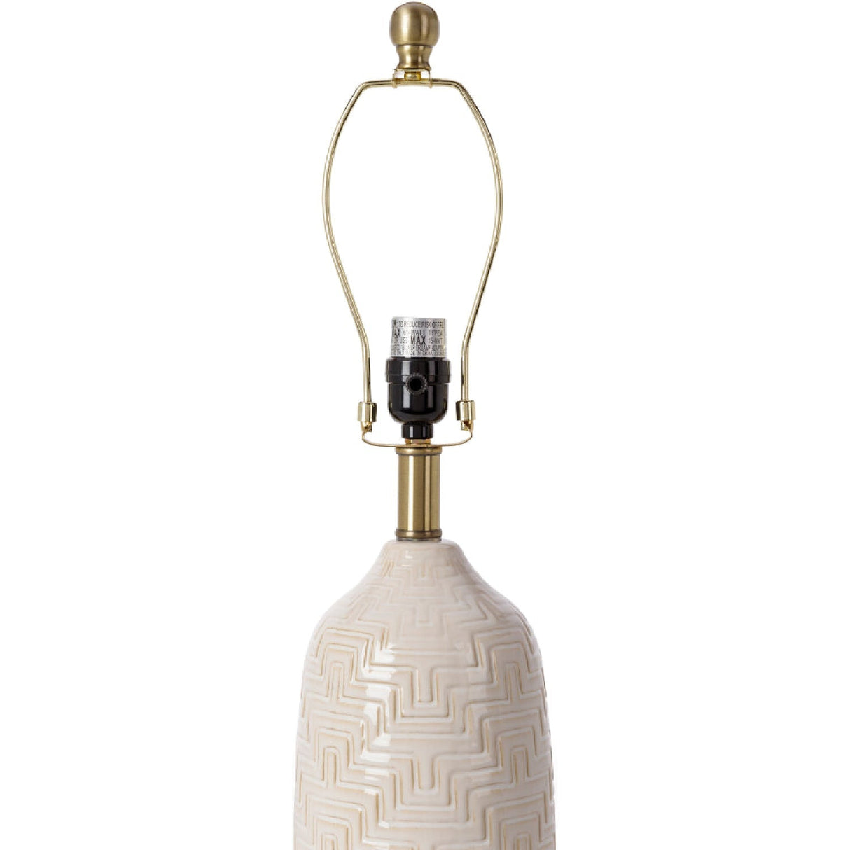 Modern European furniture - Glazed White Ceramic Table Lamp - www.oroa.com