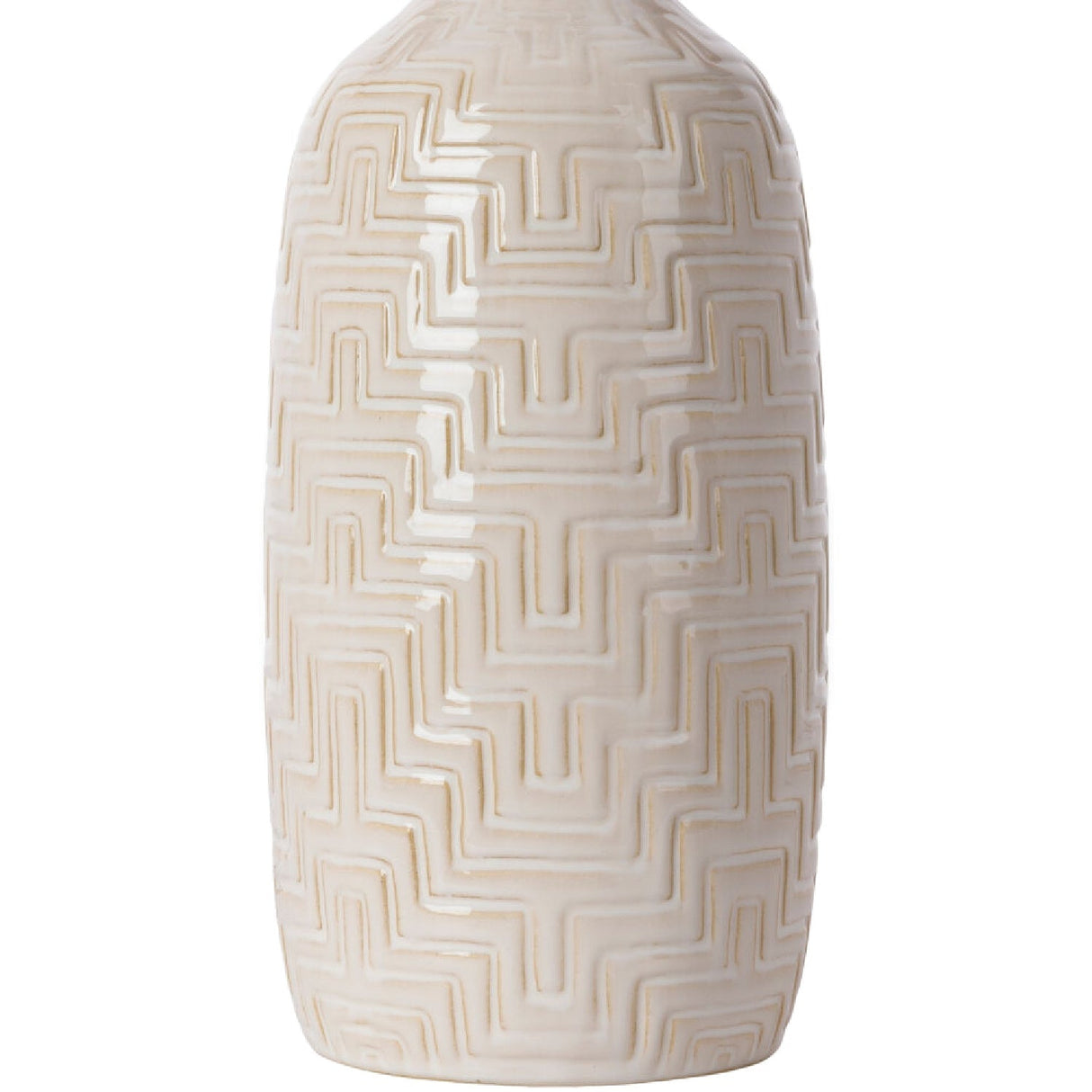 Modern European furniture - Glazed White Ceramic Table Lamp - www.oroa.com