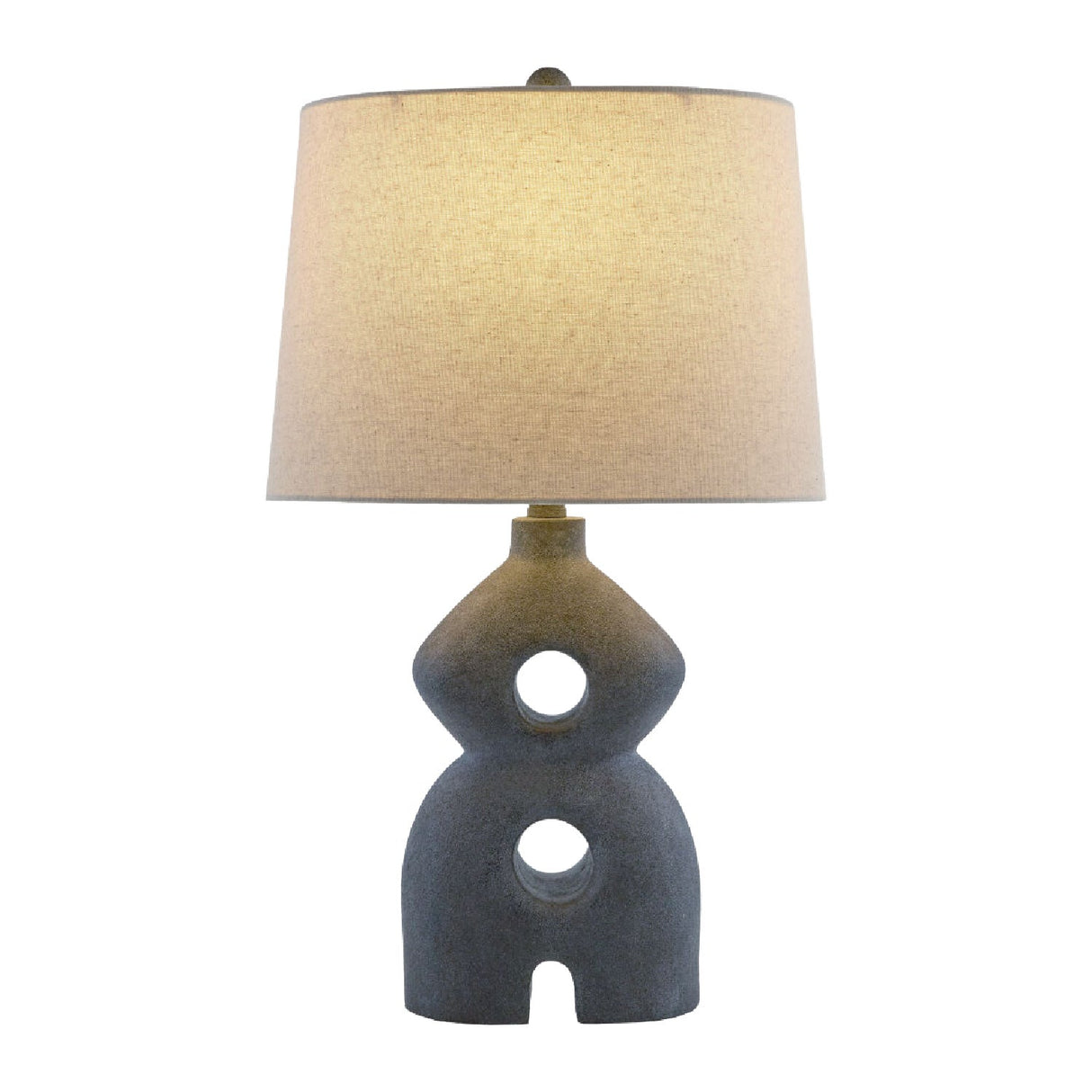 Modern European furniture - Black Sculptured Base Table Lamp - www.oroa.com