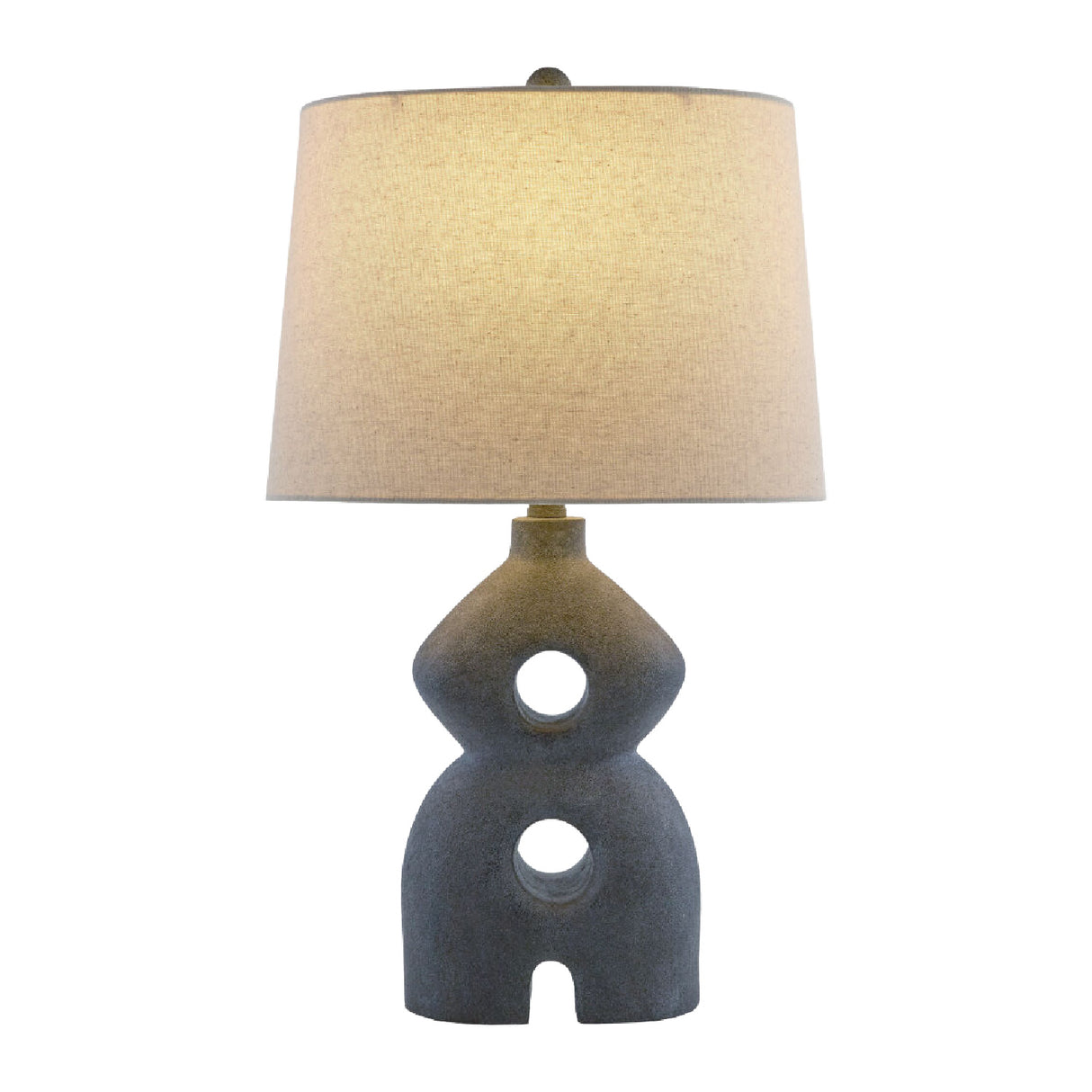 Modern European furniture - Black Sculptured Base Table Lamp - www.oroa.com | Oroa.com