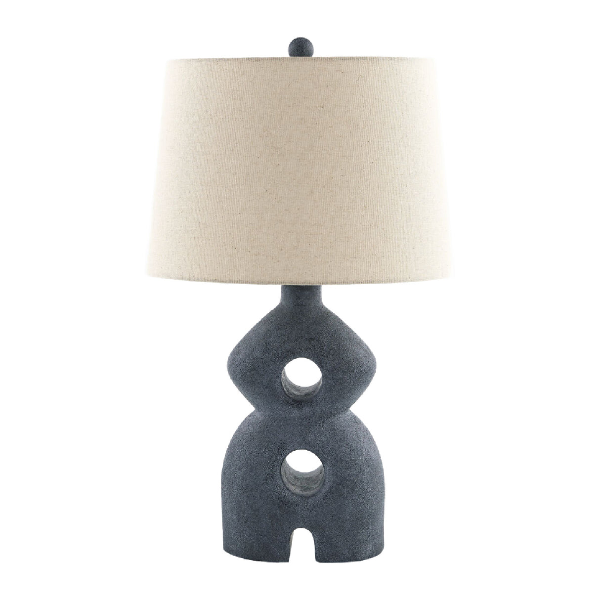 Modern European furniture - Black Sculptured Base Table Lamp - www.oroa.com