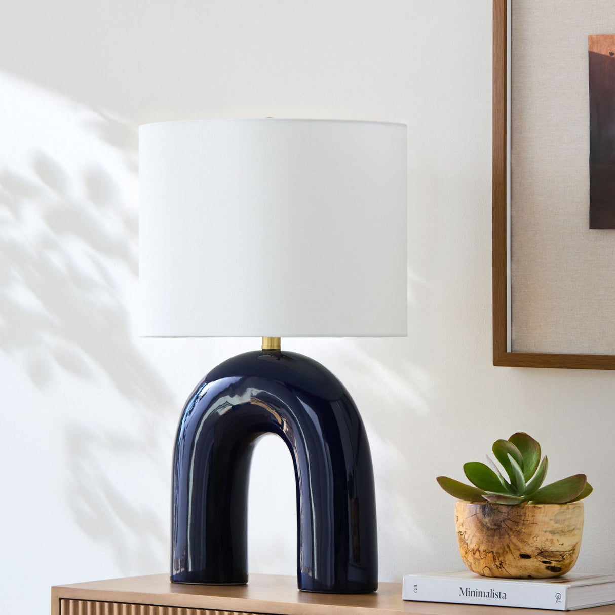 Modern European furniture - Arched Ceramic Accent Table Lamp - www.oroa.com