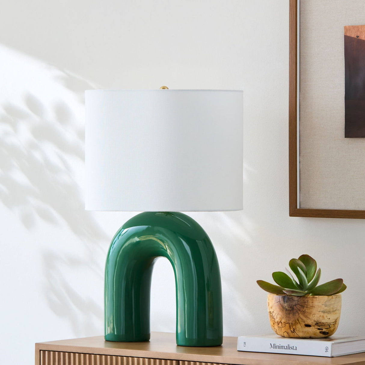 Modern European furniture - Arched Ceramic Accent Table Lamp - www.oroa.com