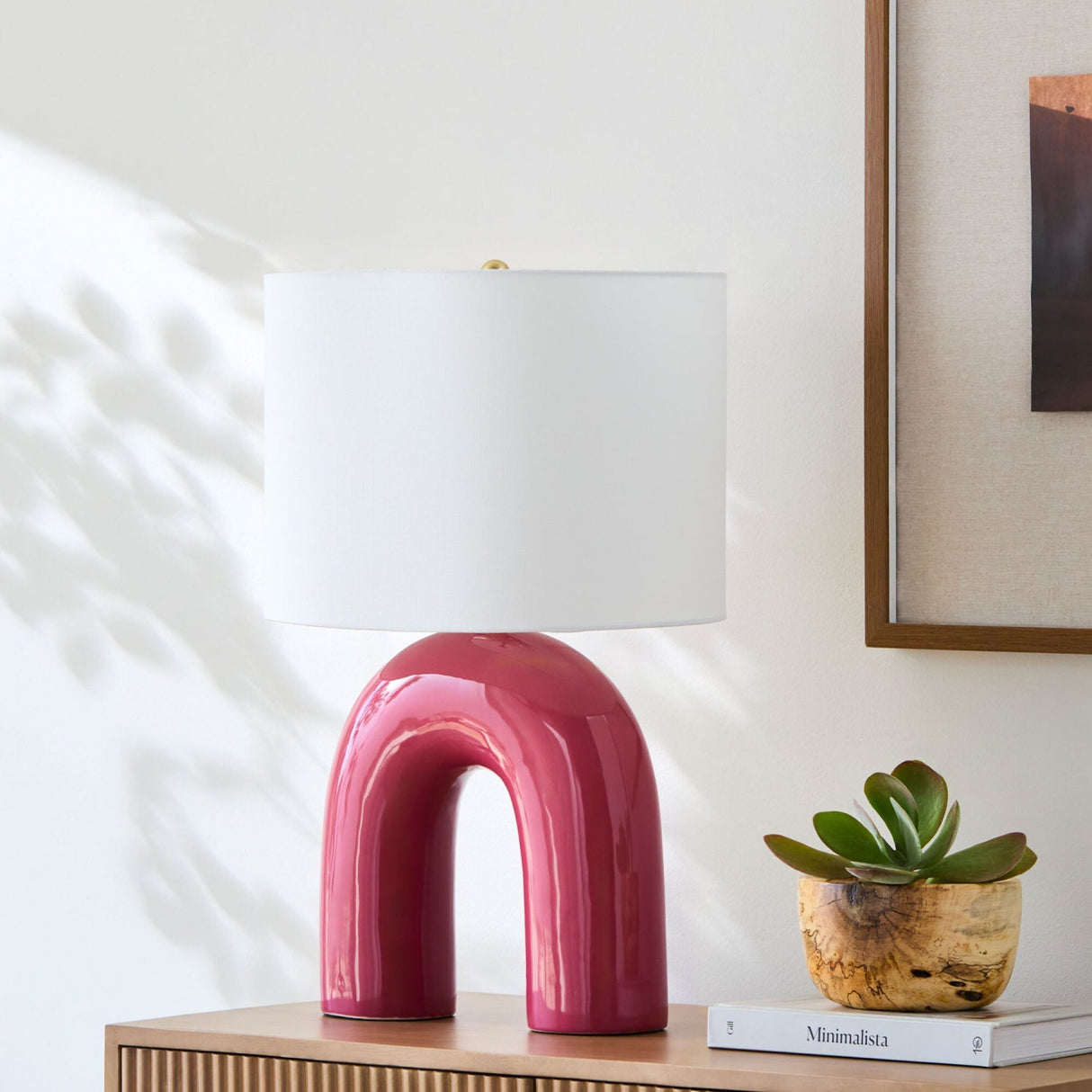 Modern European furniture - Arched Ceramic Accent Table Lamp - www.oroa.com