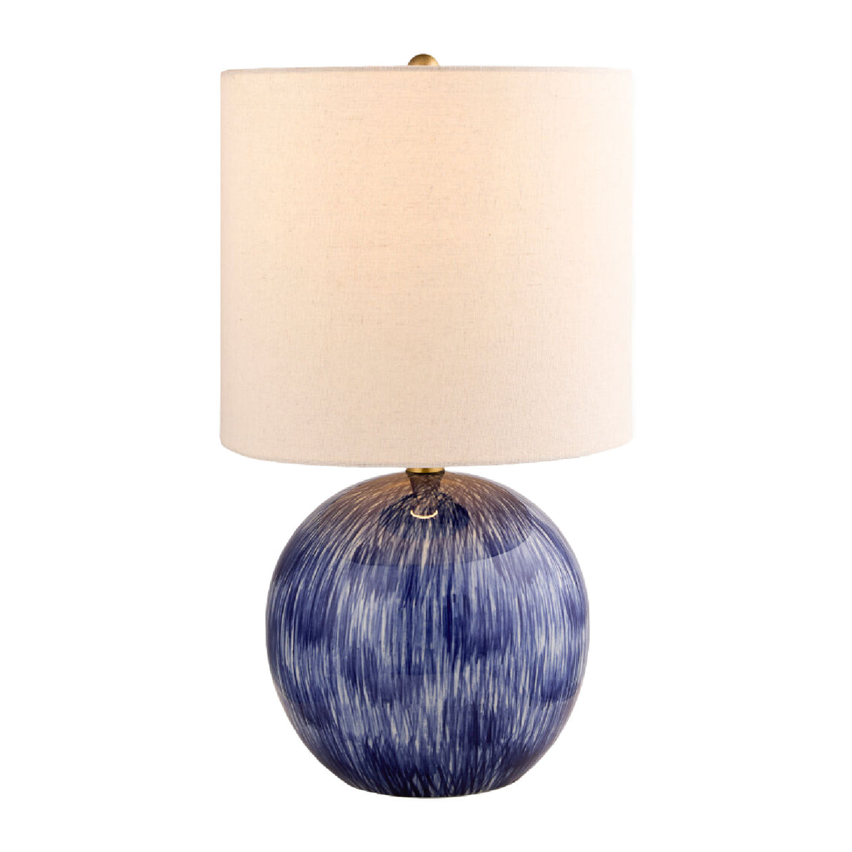 Modern European furniture - Glazed Blue Ceramic Table Lamp - www.oroa.com