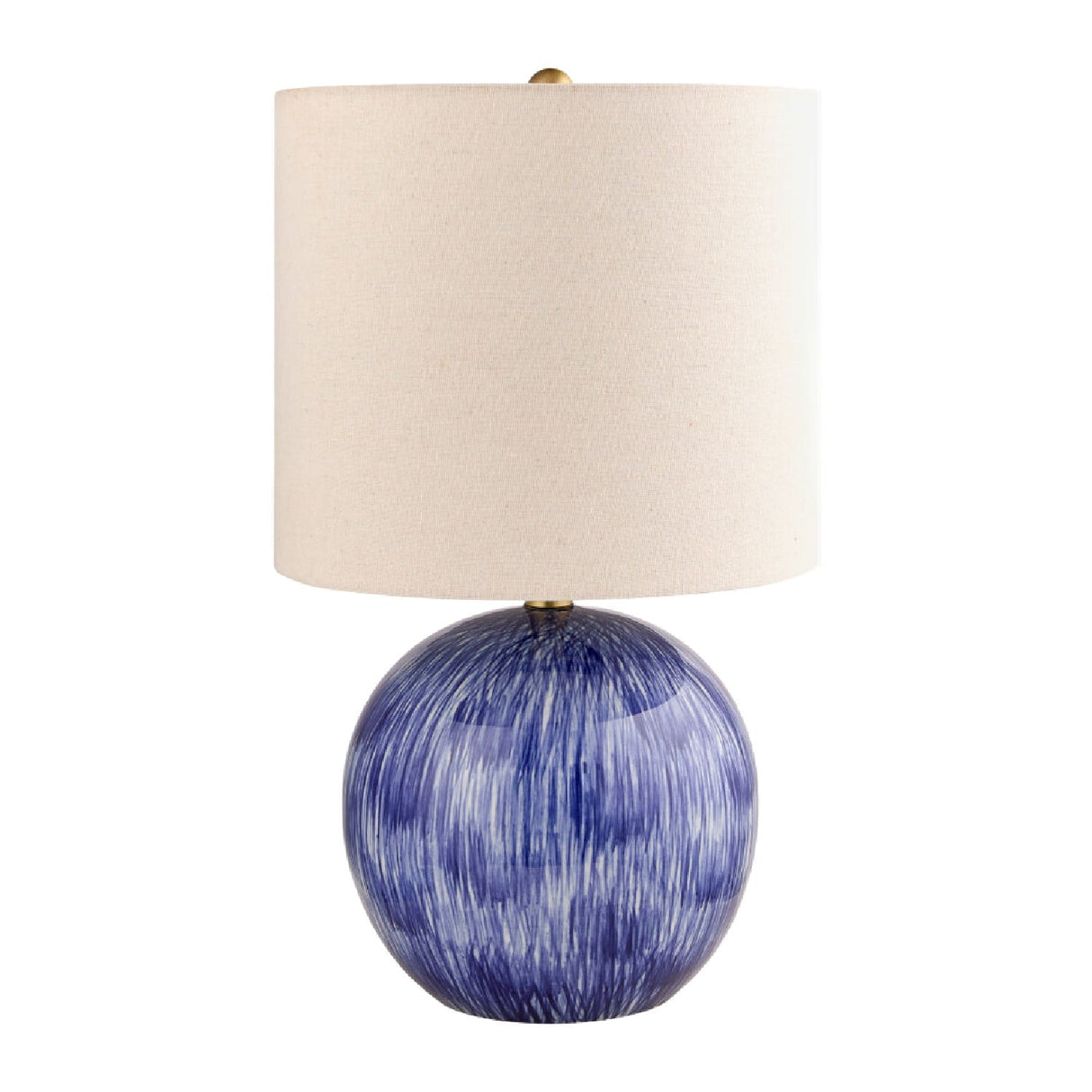 Modern European furniture - Glazed Blue Ceramic Table Lamp - www.oroa.com