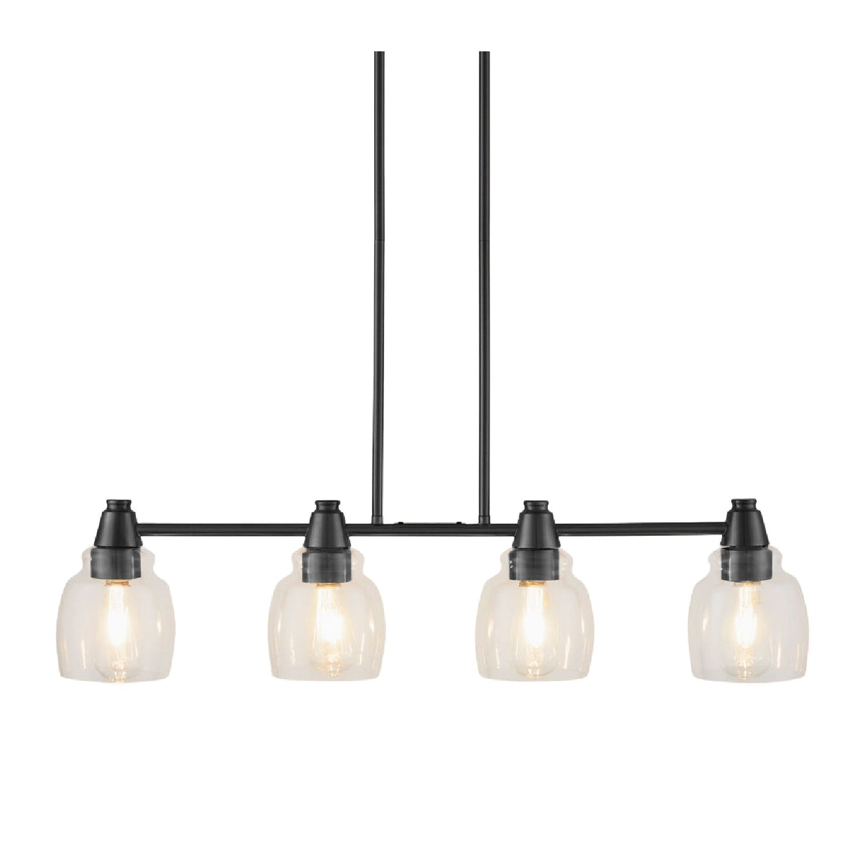 Modern European furniture - 4-Light Glass Linear Chandelier - www.oroa.com