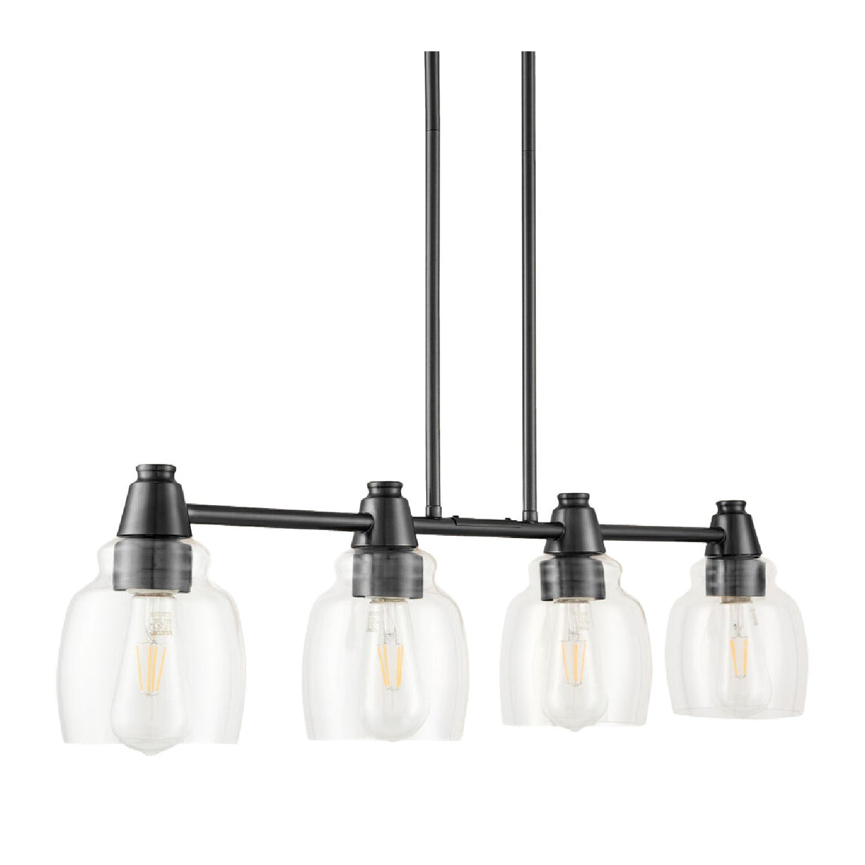 Modern European furniture - 4-Light Glass Linear Chandelier - www.oroa.com