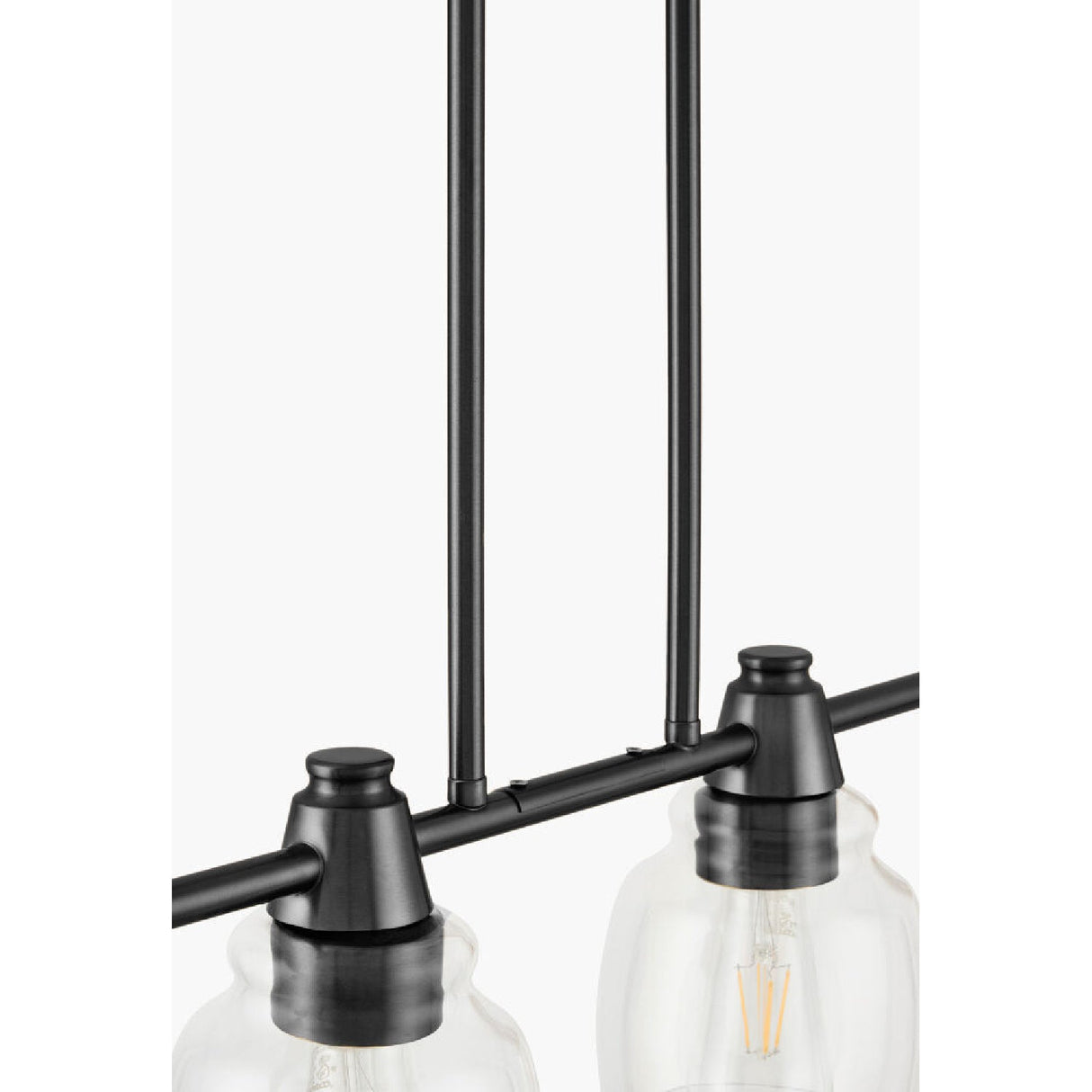 Modern European furniture - 4-Light Glass Linear Chandelier - www.oroa.com