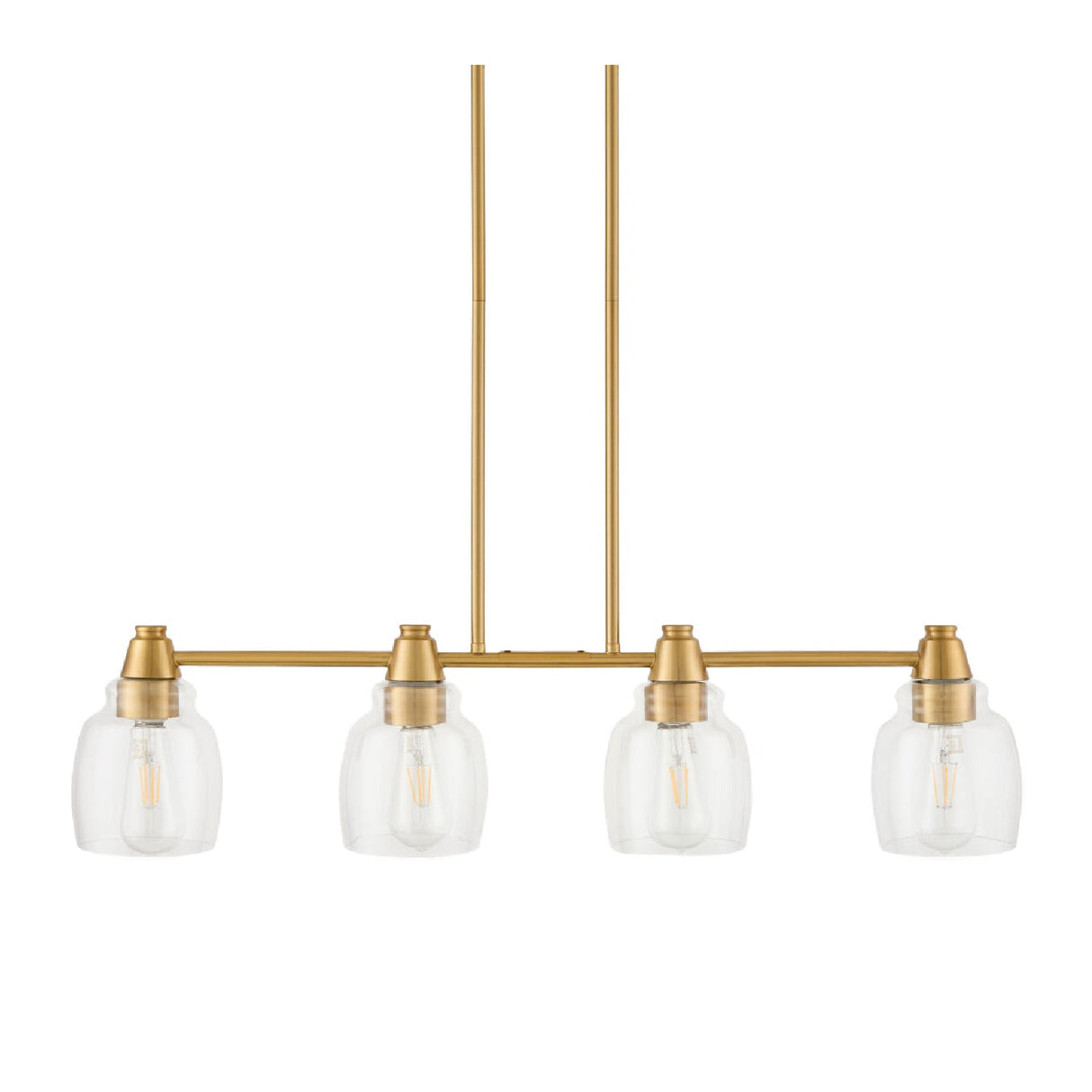 Modern European furniture - 4-Light Glass Linear Chandelier - www.oroa.com