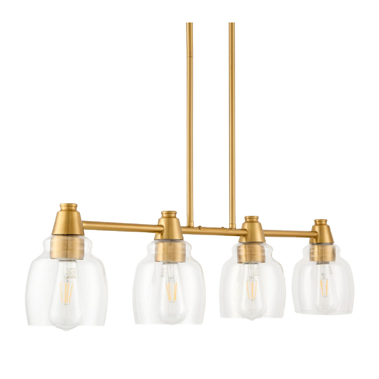 Modern European furniture - 4-Light Glass Linear Chandelier - www.oroa.com