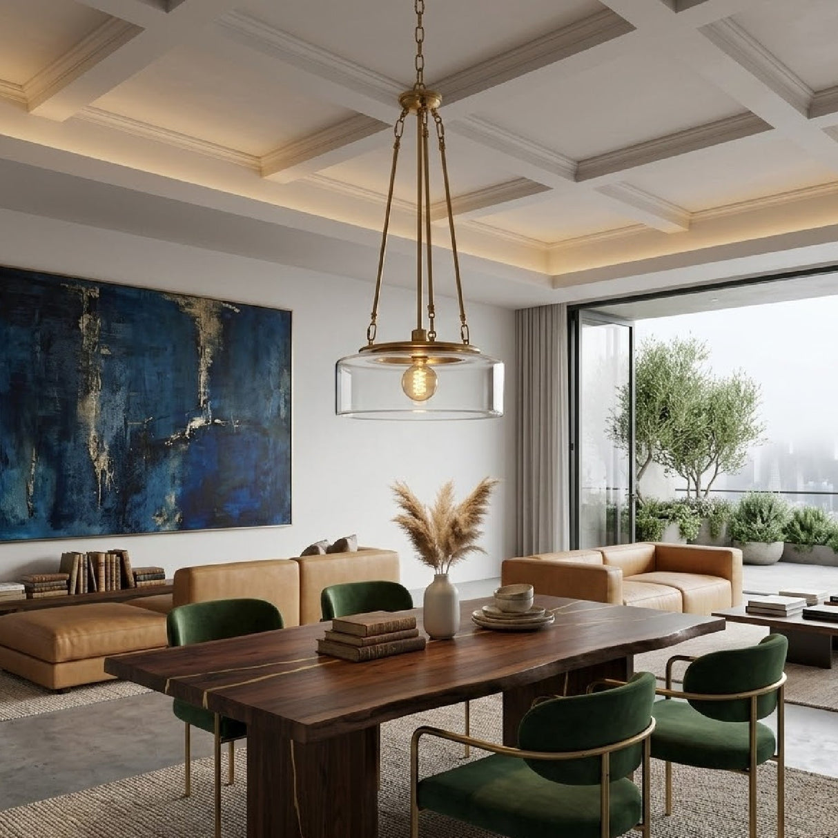 Modern European furniture - Clear Glass Pendant Light - www.oroa.com