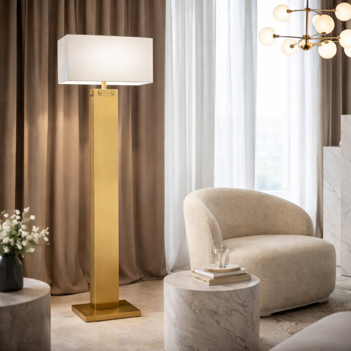 Modern European furniture - Gold Base Accent Floor Lamp - www.oroa.com