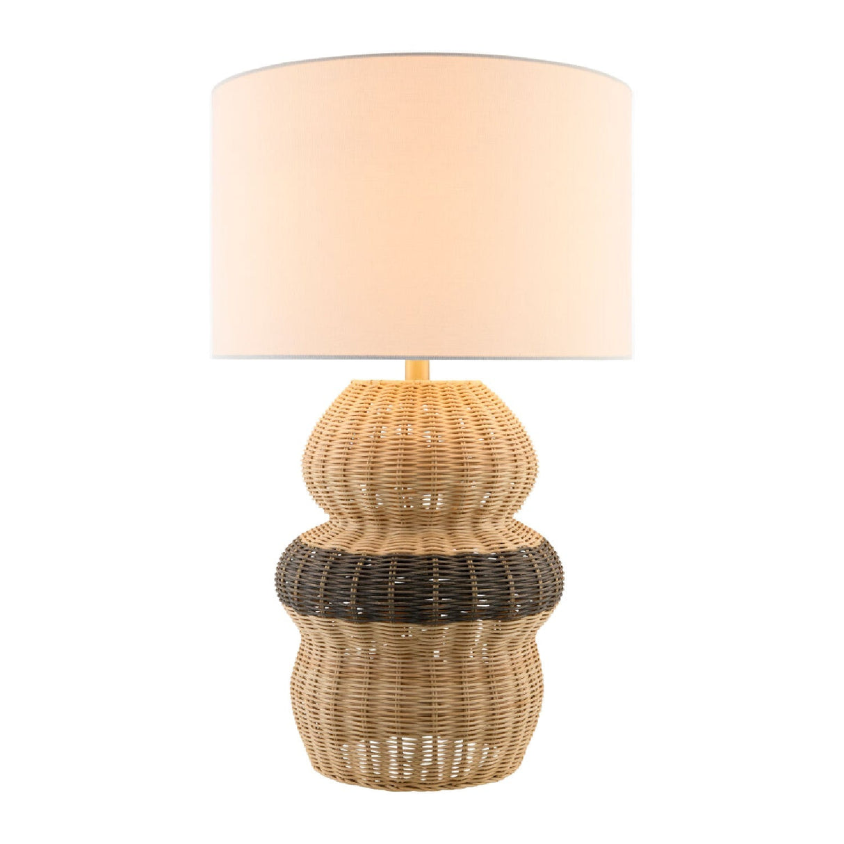 Modern European furniture - Wavy Rattan Base Table Lamp - www.oroa.com
