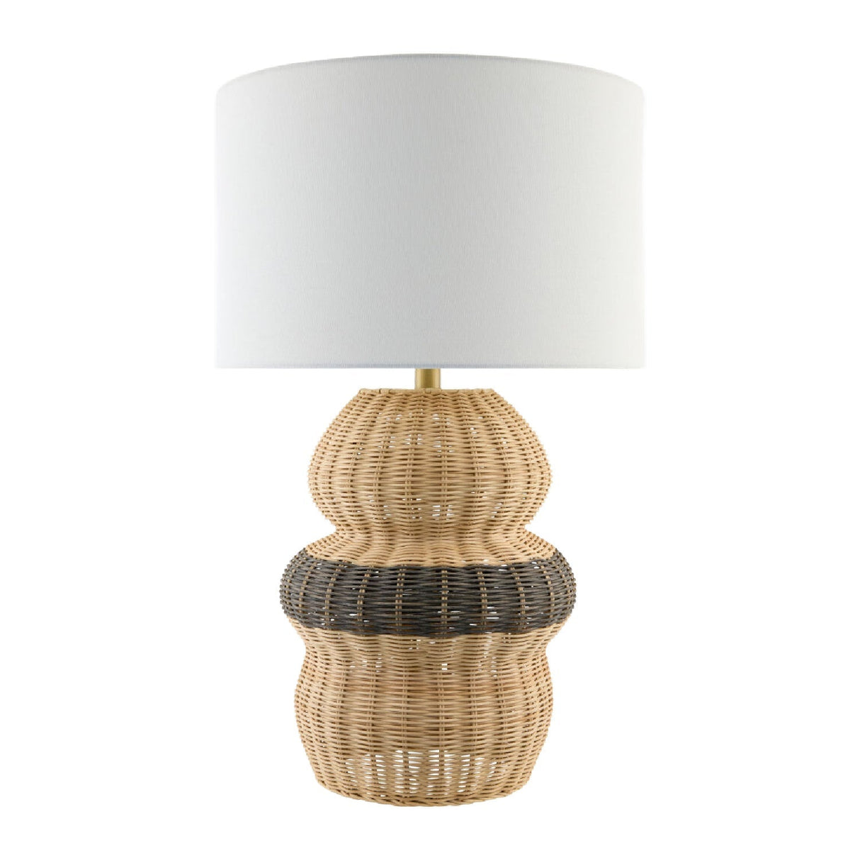 Modern European furniture - Wavy Rattan Base Table Lamp - www.oroa.com