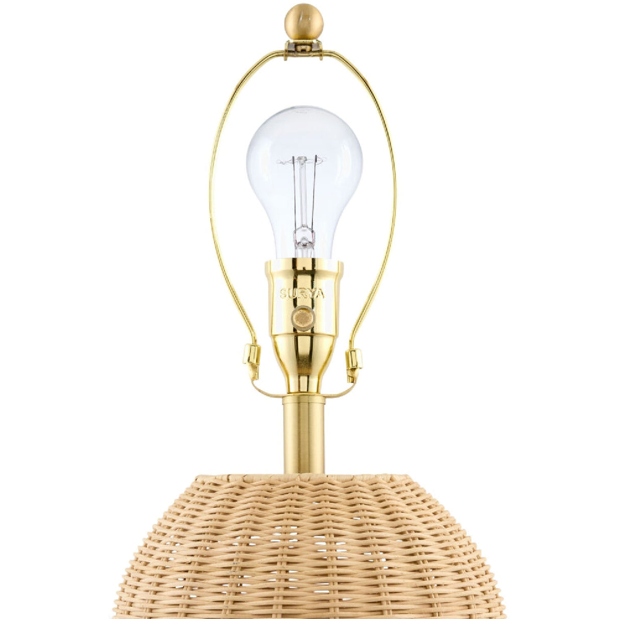 Modern European furniture - Wavy Rattan Base Table Lamp - www.oroa.com