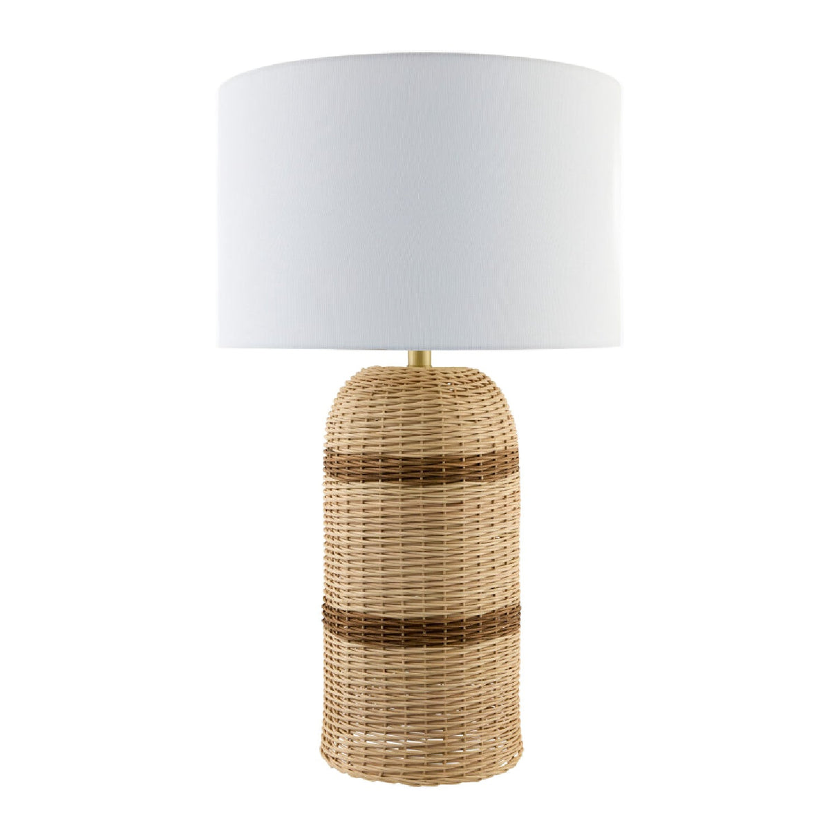 Modern European furniture - Beige Lined Rattan Table Lamp - www.oroa.com