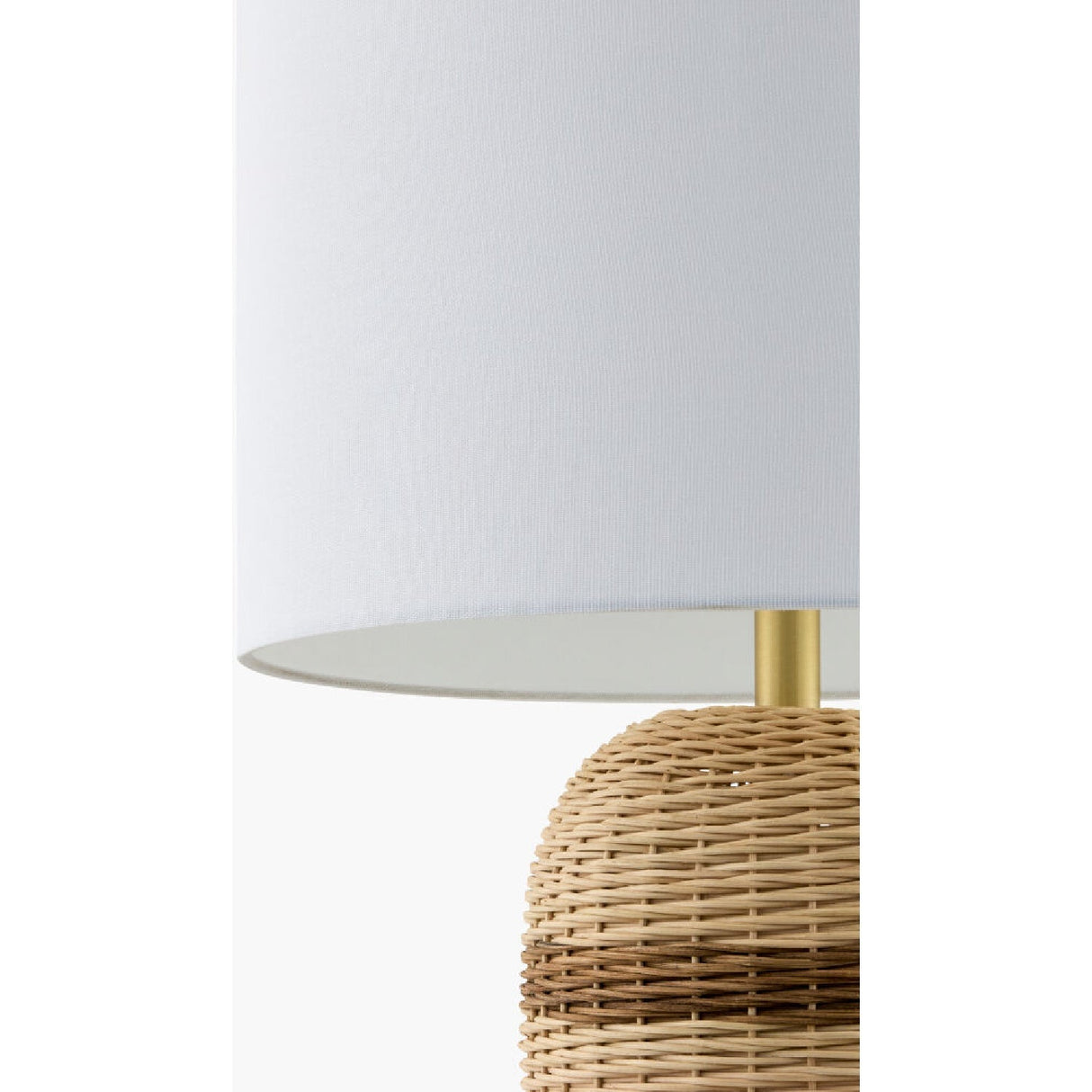 Modern European furniture - Beige Lined Rattan Table Lamp - www.oroa.com